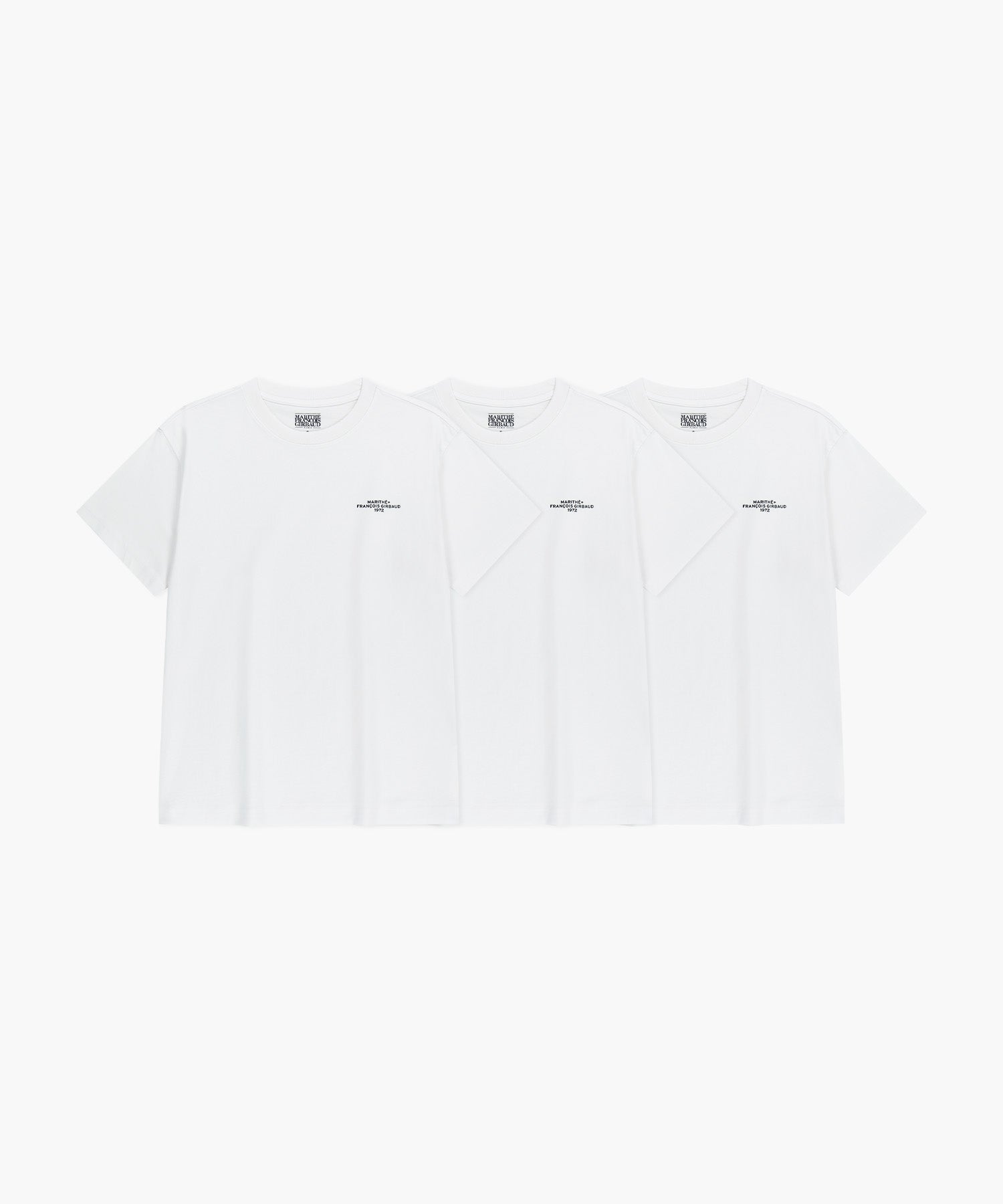 Marithe & Francois Girbaud - 3pack Lettering Logo Tee (White) product image 1 | TRAB K-Fashion Australia
