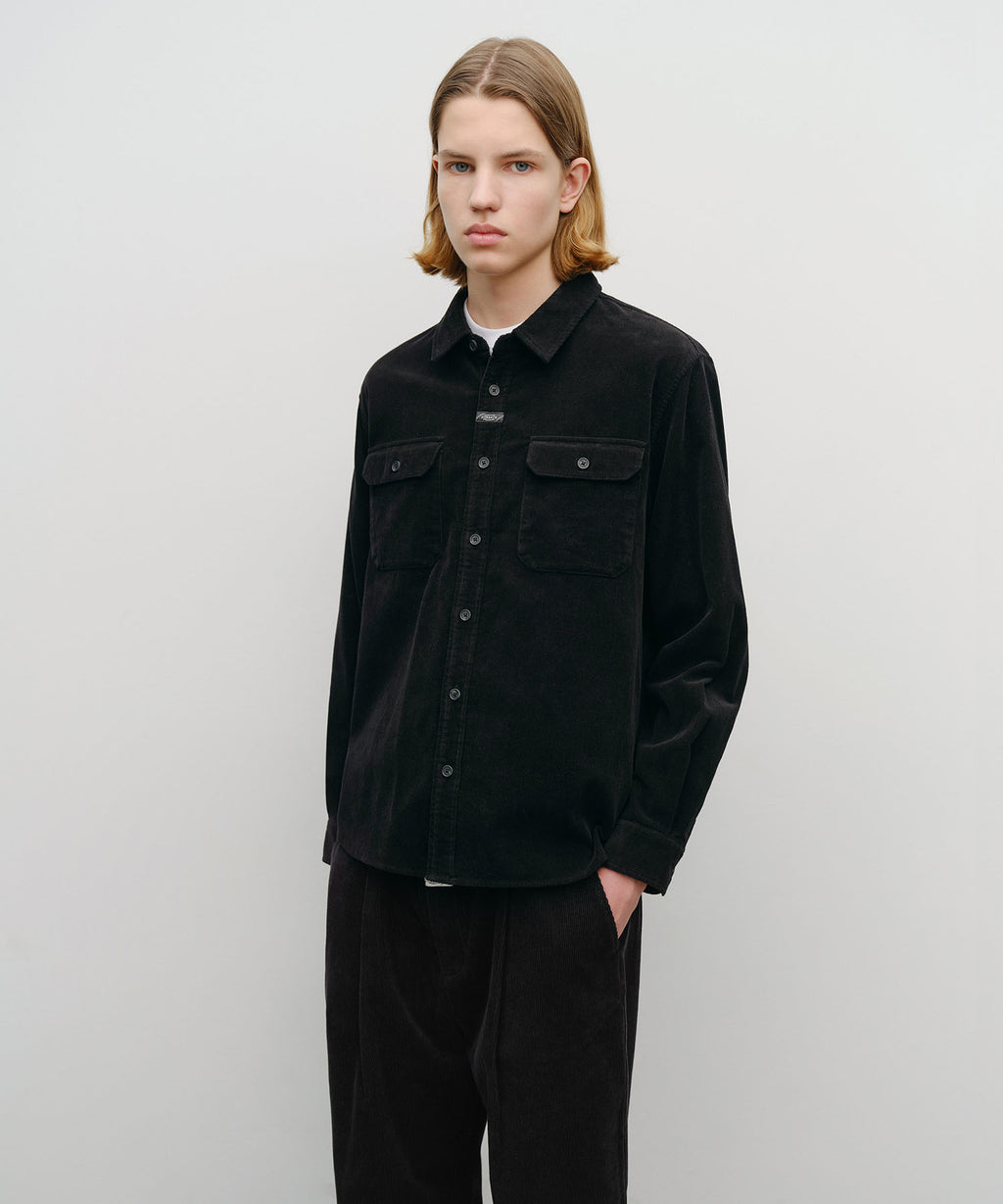 Marithe & Francois Girbaud - Classic Corduroy Shirt (Black) product image 1 | TRAB K-Fashion Australia