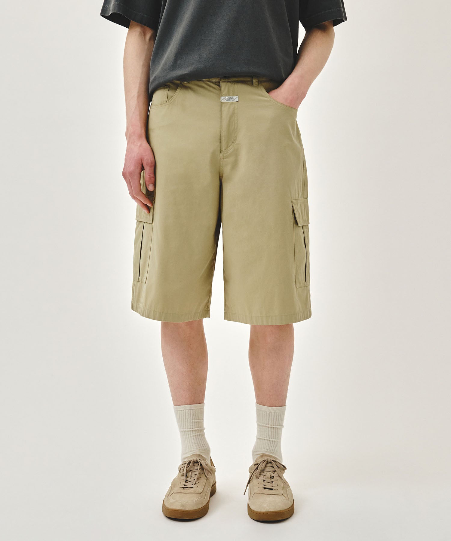 Marithe & Francois Girbaud - Cargo Half Pants (Beige) product image 1 | TRAB K-Fashion Australia