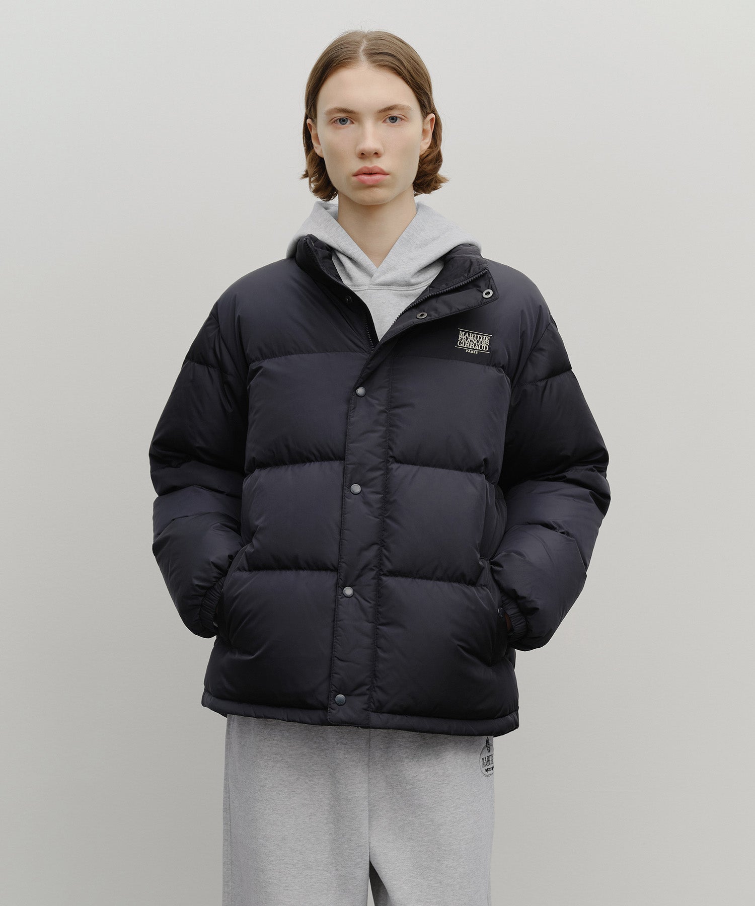 Marithe & Francois Girbaud - Classic Logo Down Jacket (Navy) product image 1 | TRAB K-Fashion Australia