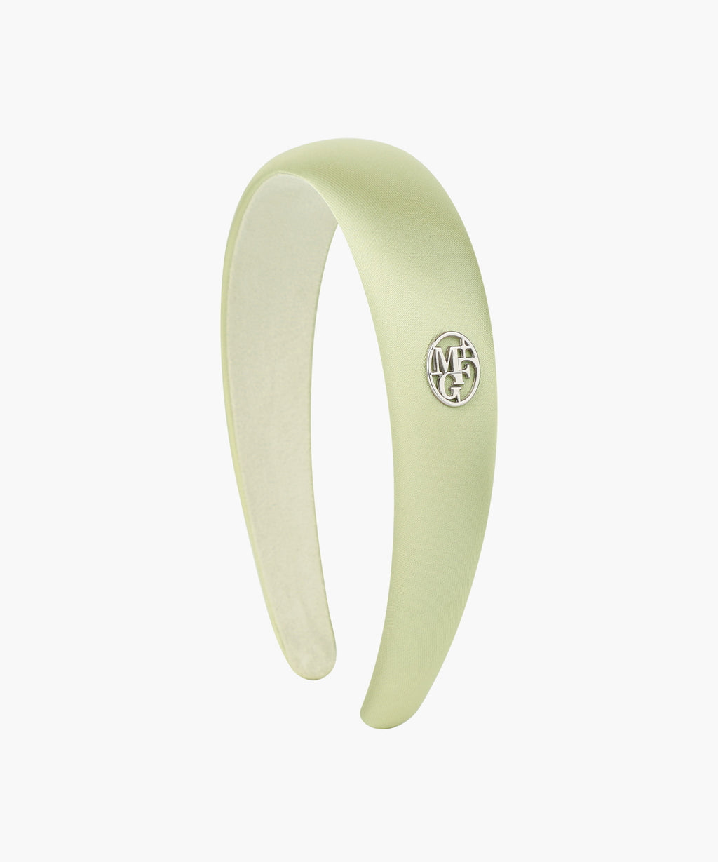 Marithe & Francois Girbaud - Circle Logo Satin Hair Band (Light Mint) product image 1 | TRAB K-Fashion Australia