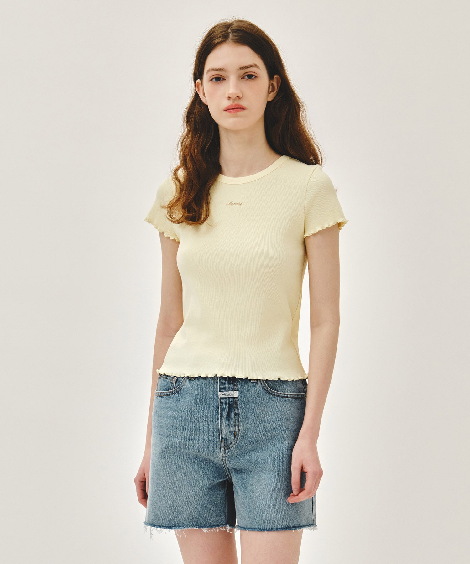 Marithe & Francois Girbaud - Rib Point Tee (Butter) product image 1 | TRAB K-Fashion Australia