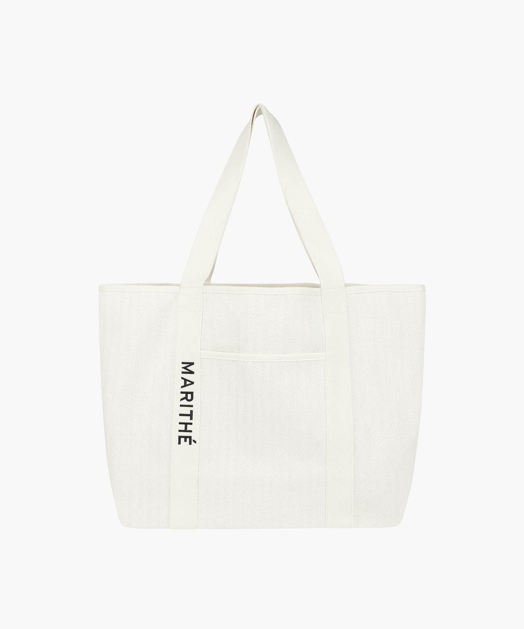 Marithe & Francois Girbaud - Regular Logo Big Cotton Bag (Natural) product image 1 | TRAB K-Fashion Australia