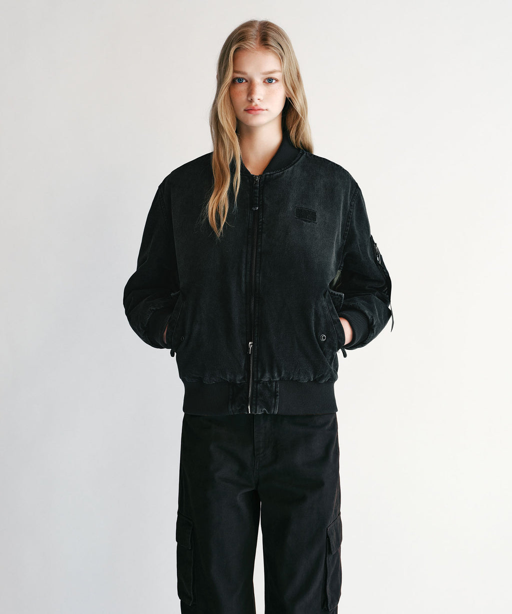 Marithe & Francois Girbaud - Marithe X Alpha Industries Ma-1 Jumper (Black) product image 1 | TRAB K-Fashion Australia