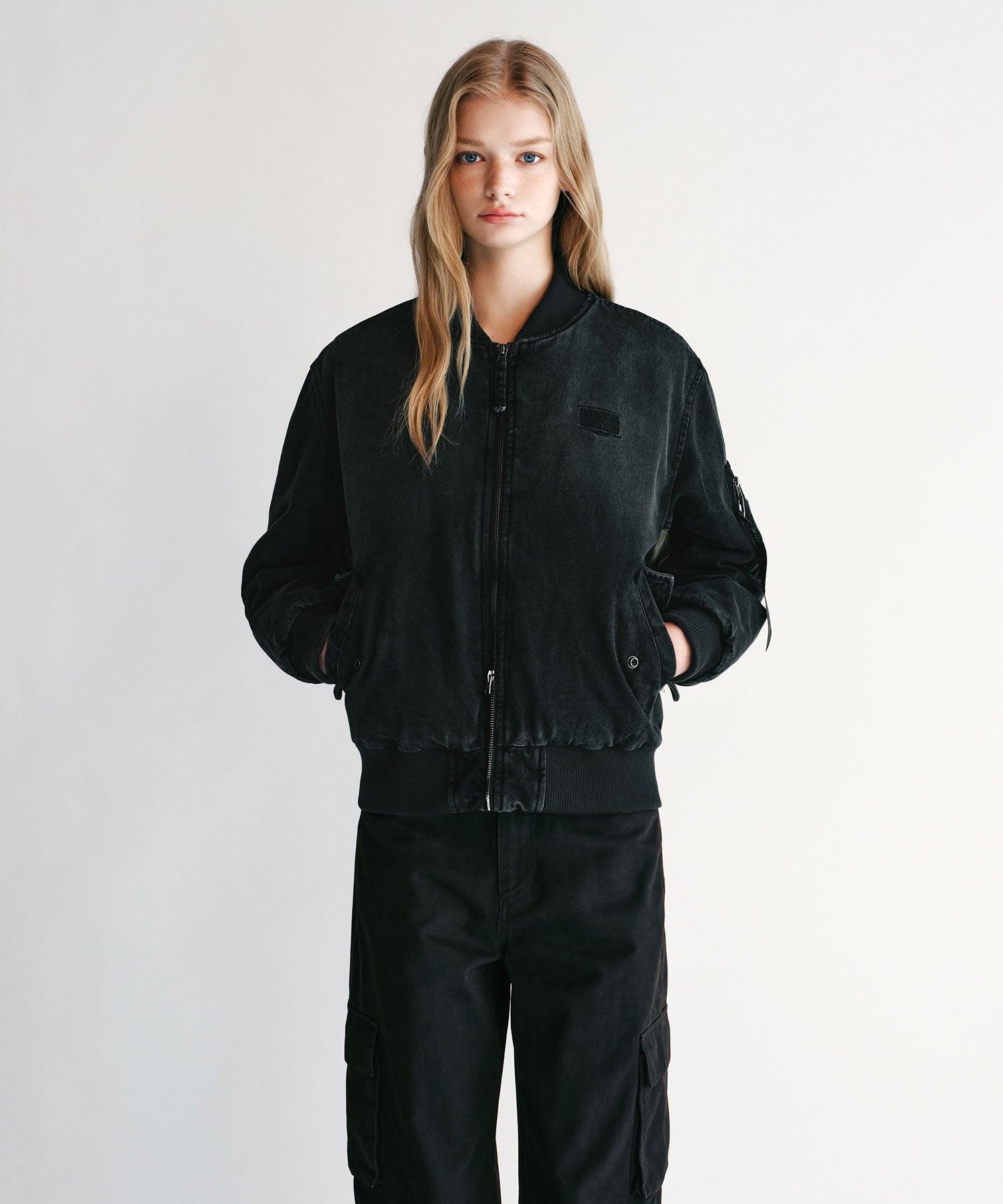 Marithe & Francois Girbaud - Marithe X Alpha Industries Ma-1 Jumper (Black) product image 1 | TRAB K-Fashion Australia