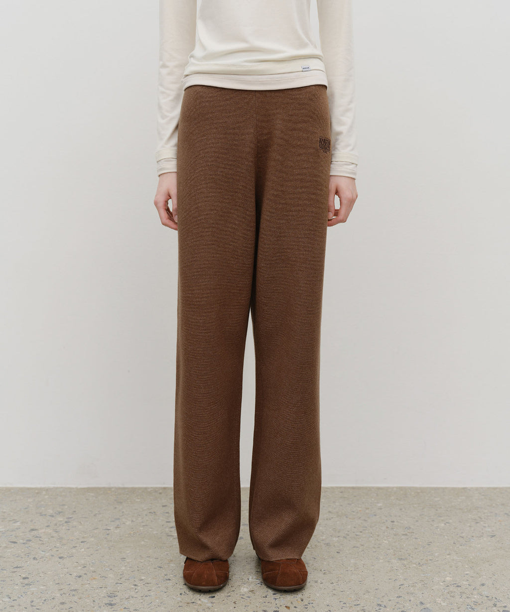 Marithe & Francois Girbaud - Classic Logo Knit Pants (Brown) product image 1 | TRAB K-Fashion Australia