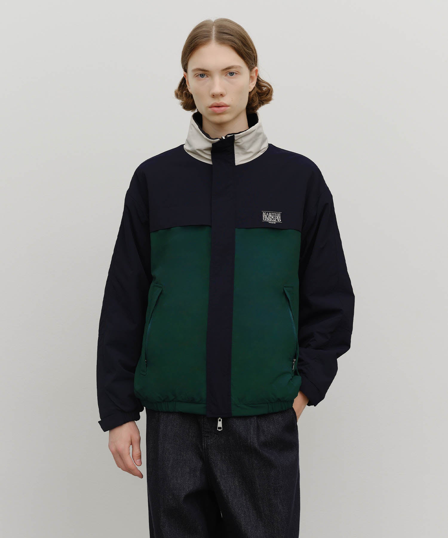 Marithe & Francois Girbaud - Classic Logo Reversible Sailing Jacket (Dark Navy) product image 1 | TRAB K-Fashion Australia