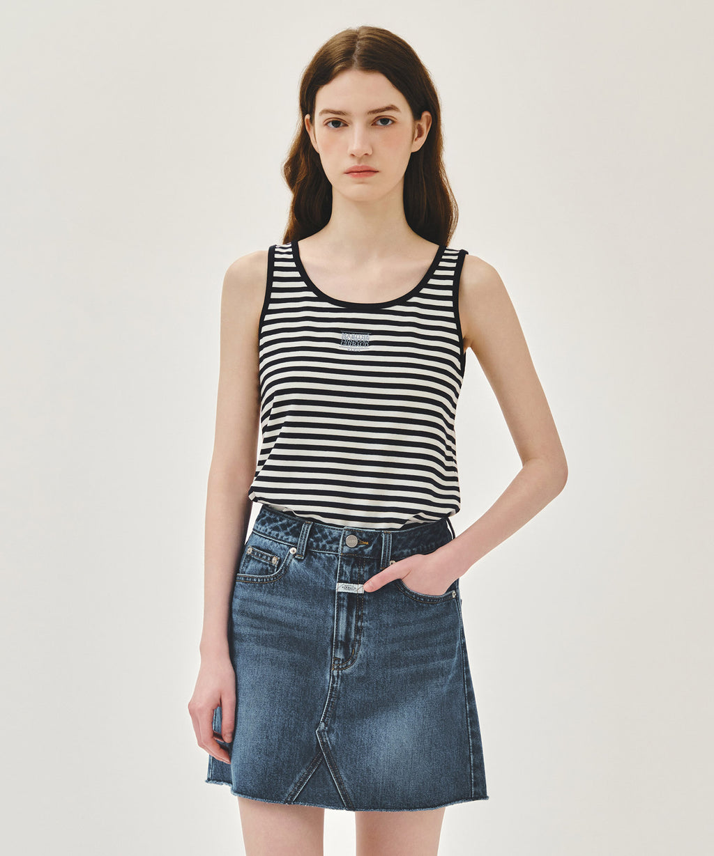 Marithe & Francois Girbaud - Small Classic Logo Sleeveless (Dark Navy) product image 1 | TRAB K-Fashion Australia