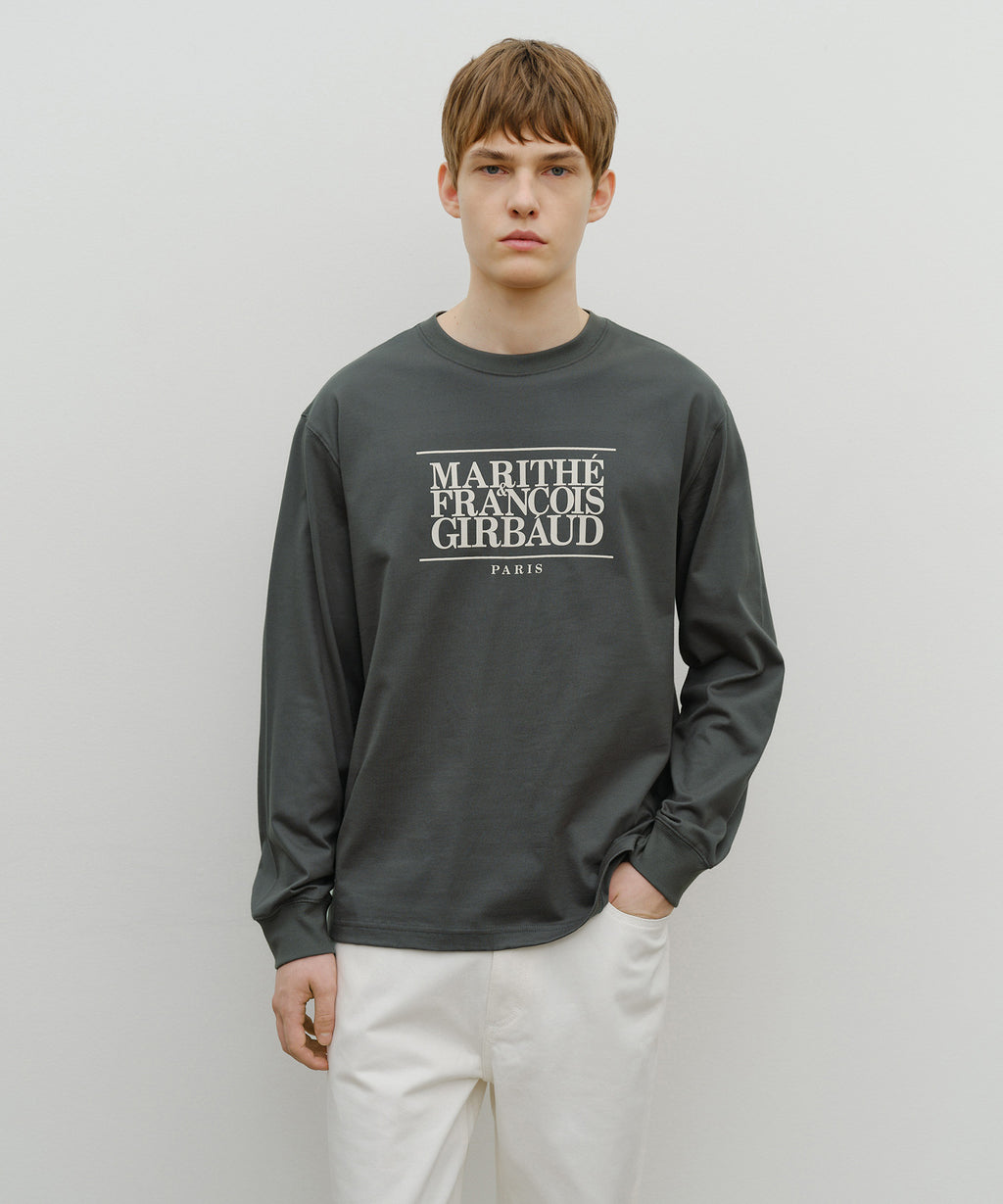 Marithe & Francois Girbaud - Classic Logo Long Sleeve (Charcoal) product image 1 | TRAB K-Fashion Australia