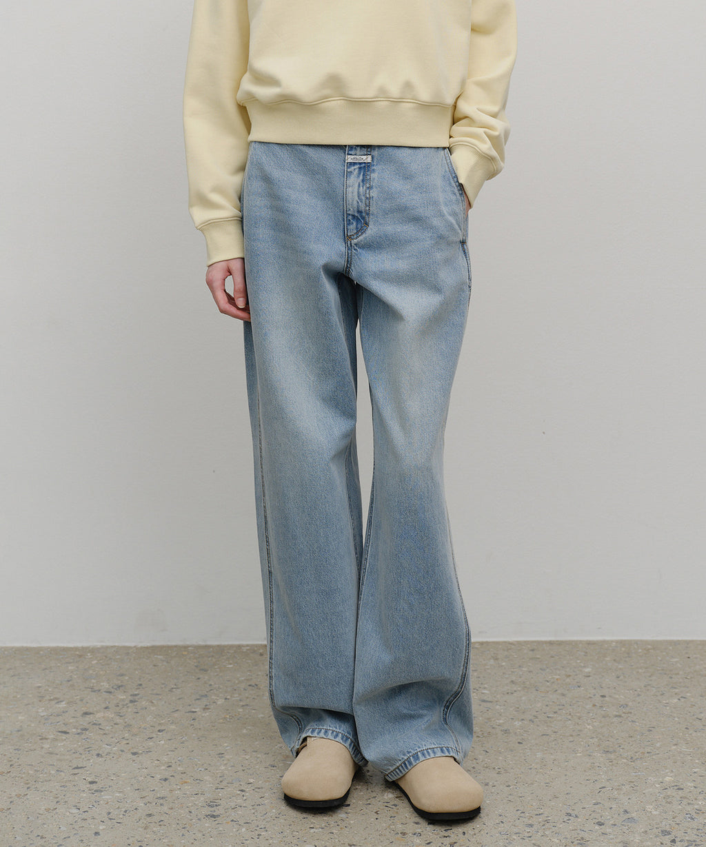 Marithe & Francois Girbaud - Wide Balloon Fit Denim Pants (Light Blue) product image 1 | TRAB K-Fashion Australia