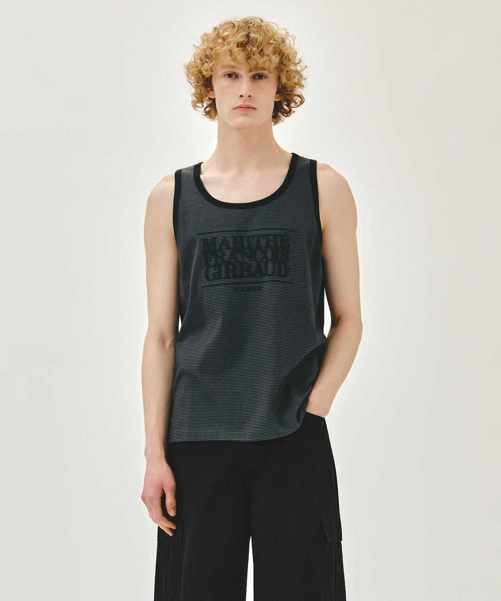 Marithe & Francois Girbaud - Shadow Classic Logo Sleeveless (Charcoal) product image 1 | TRAB K-Fashion Australia