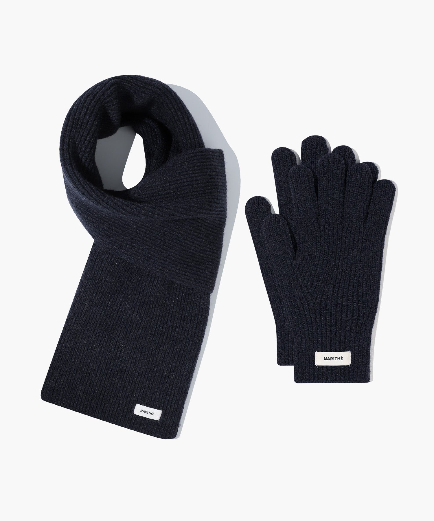 Marithe & Francois Girbaud - Regular Logo Muffler&glove (Dark Navy) product image 1 | TRAB K-Fashion Australia