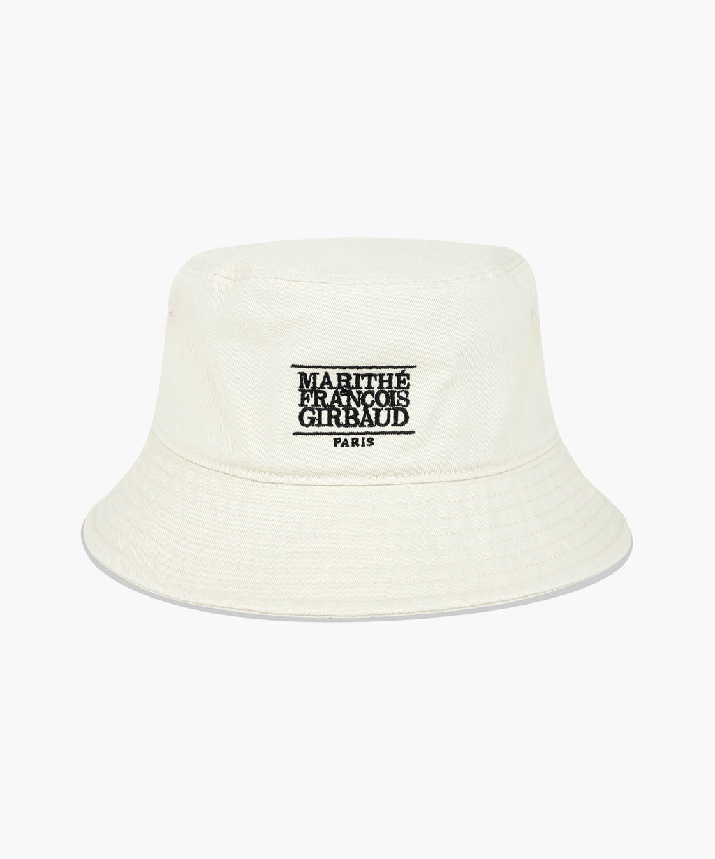 Marithe & Francois Girbaud - Classic Logo Bucket Hat (Ecru) product image 1 | TRAB K-Fashion Australia