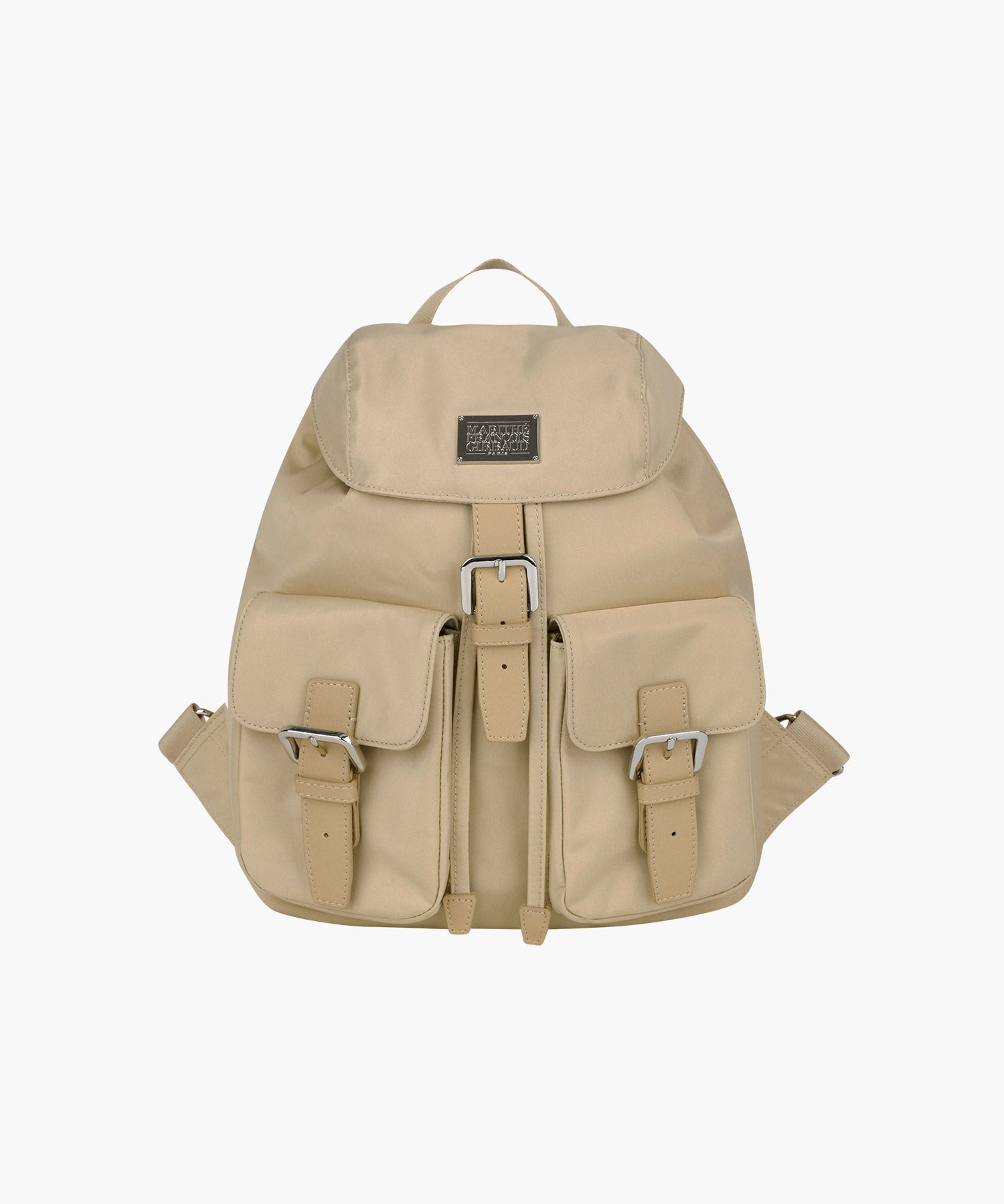 Marithe & Francois Girbaud - Classic Logo Small Backpack (Beige) product image 1 | TRAB K-Fashion Australia