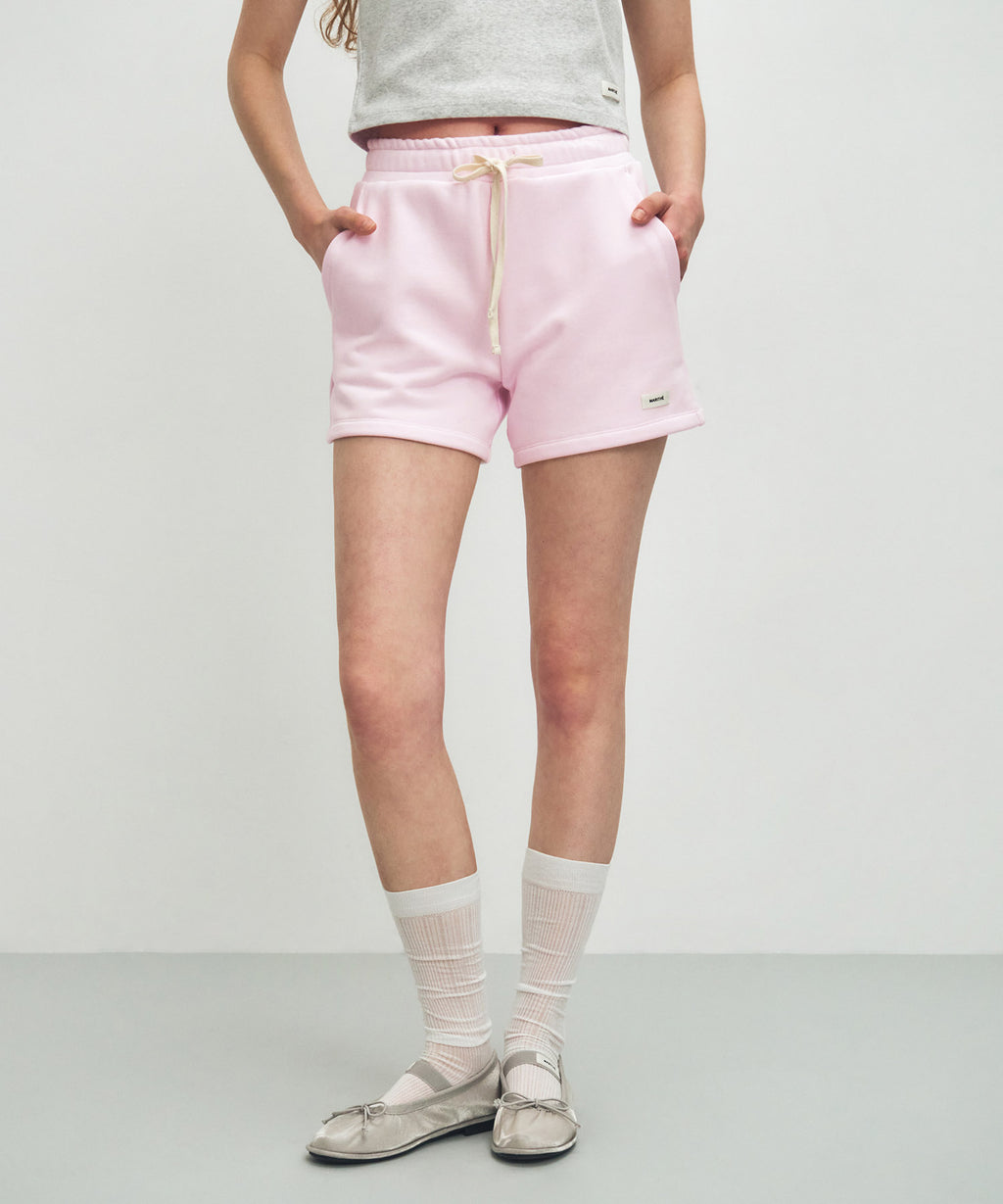 Marithe & Francois Girbaud - Basic Sweat Shorts (Light Pink) product image 1 | TRAB K-Fashion Australia
