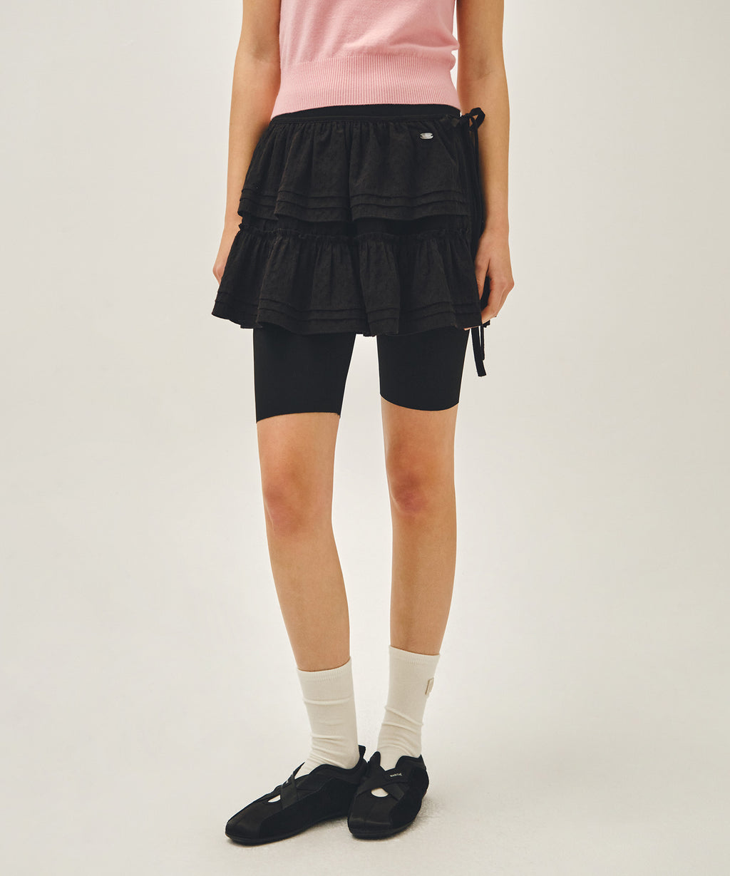 Marithe & Francois Girbaud - Layered Ruffle Skirt (Black) product image 1 | TRAB K-Fashion Australia