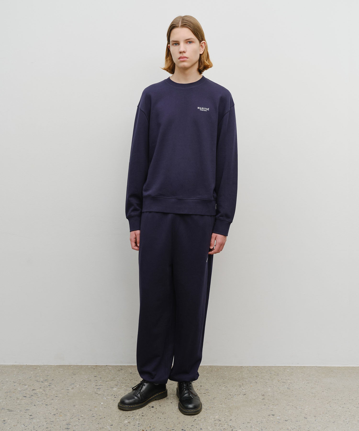 Marithe & Francois Girbaud - Regular Logo Sweat Set-up (Navy) product image 1 | TRAB K-Fashion Australia