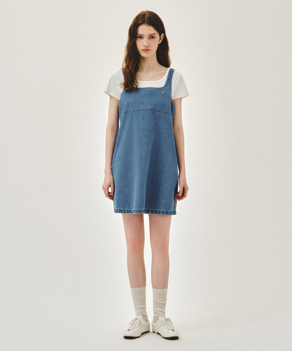 Marithe & Francois Girbaud - Denim Sleeveless Dress (Light Blue) product image 1 | TRAB K-Fashion Australia