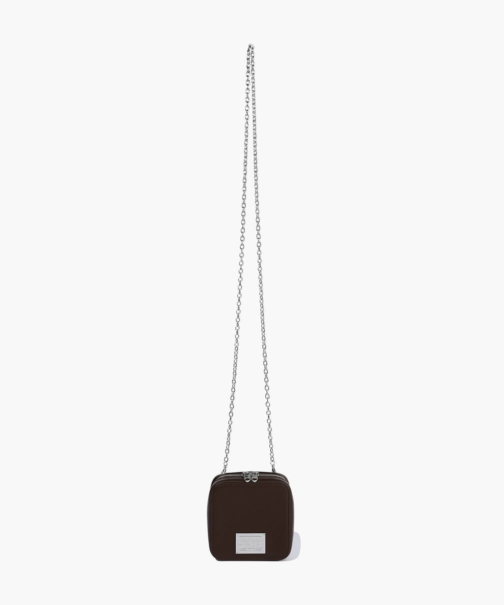 Marithe & Francois Girbaud - Classic Logo Chain Zip Wallet (Dark Brown) product image 1 | TRAB K-Fashion Australia