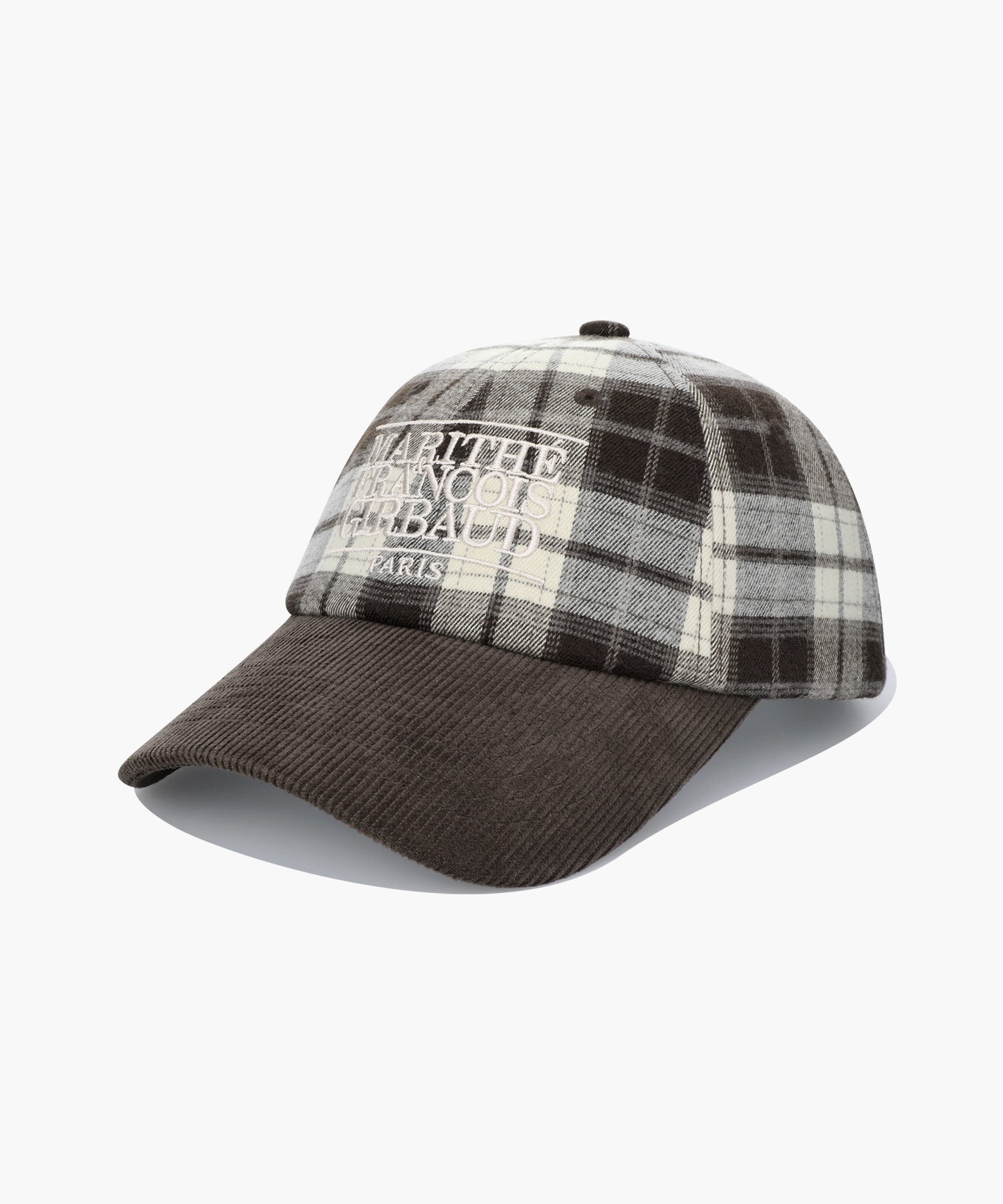 Marithe & Francois Girbaud - Classic Logo Two Tone Check Cap (Brown) product image 1 | TRAB K-Fashion Australia