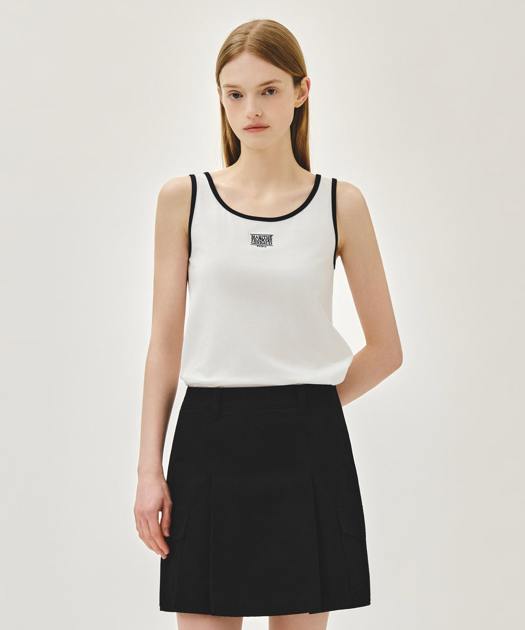 Marithe & Francois Girbaud - Small Classic Logo Sleeveless (White) product image 1 | TRAB K-Fashion Australia