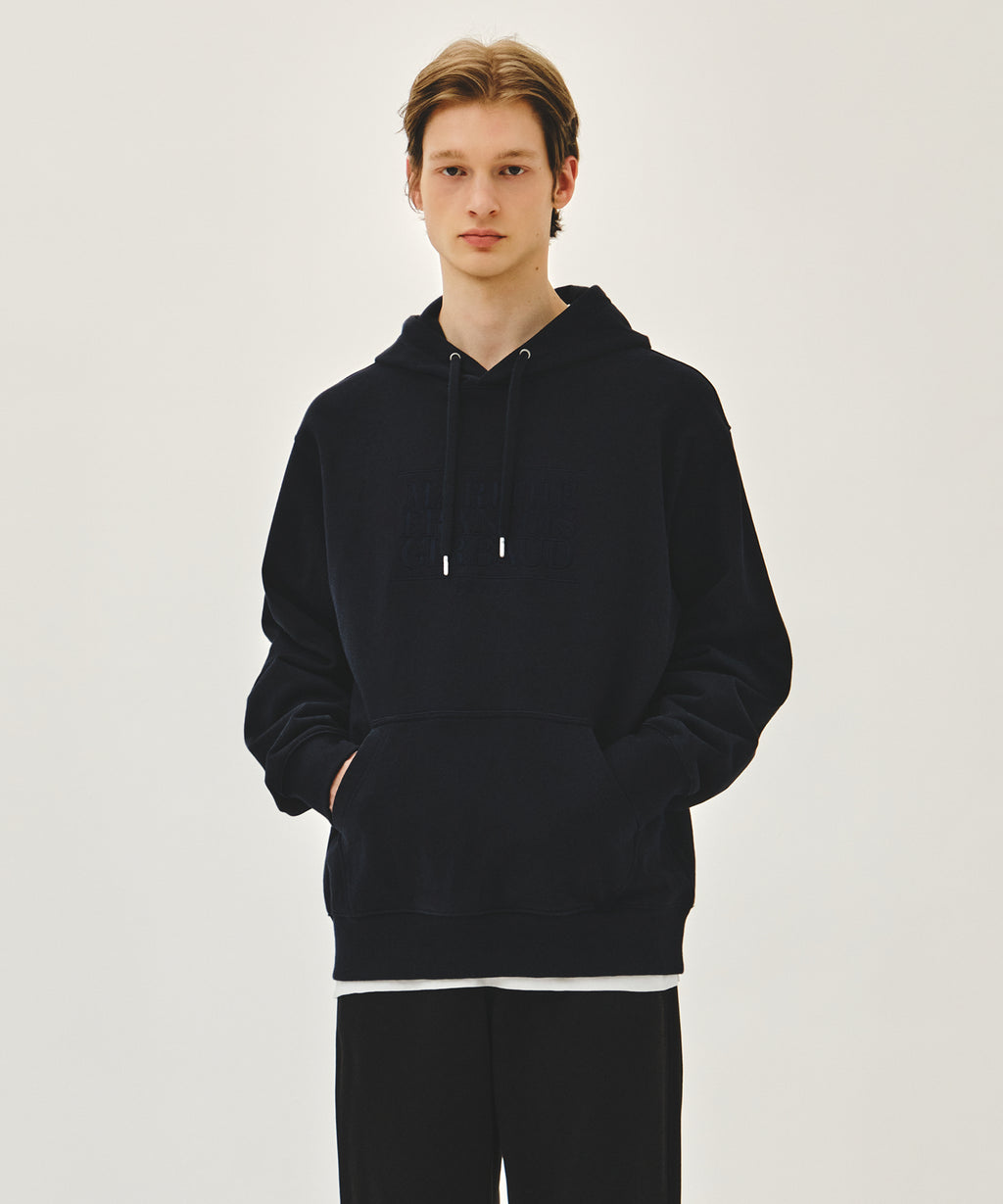 Marithe & Francois Girbaud - Classic Logo Embroidery Hoodie (Navy) product image 1 | TRAB K-Fashion Australia