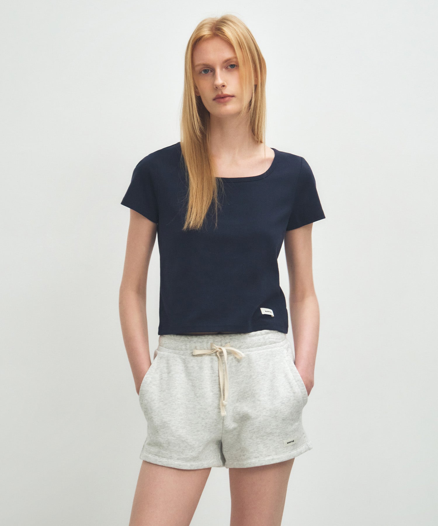 Marithe & Francois Girbaud - Basic Crop Tee (Navy) product image 1 | TRAB K-Fashion Australia