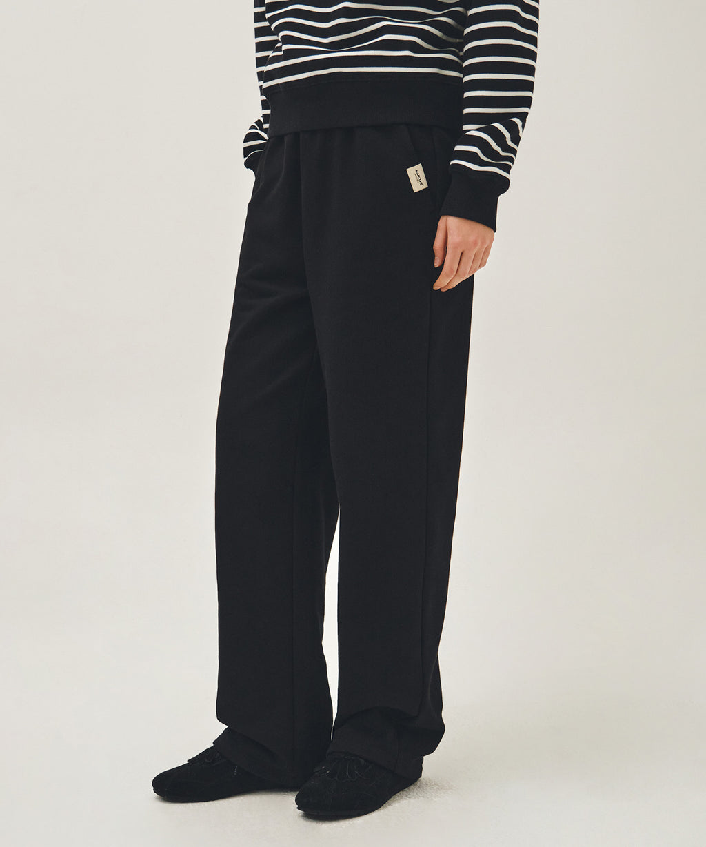Marithe & Francois Girbaud - Basic Fold-over Sweat Pants (Black) product image 1 | TRAB K-Fashion Australia
