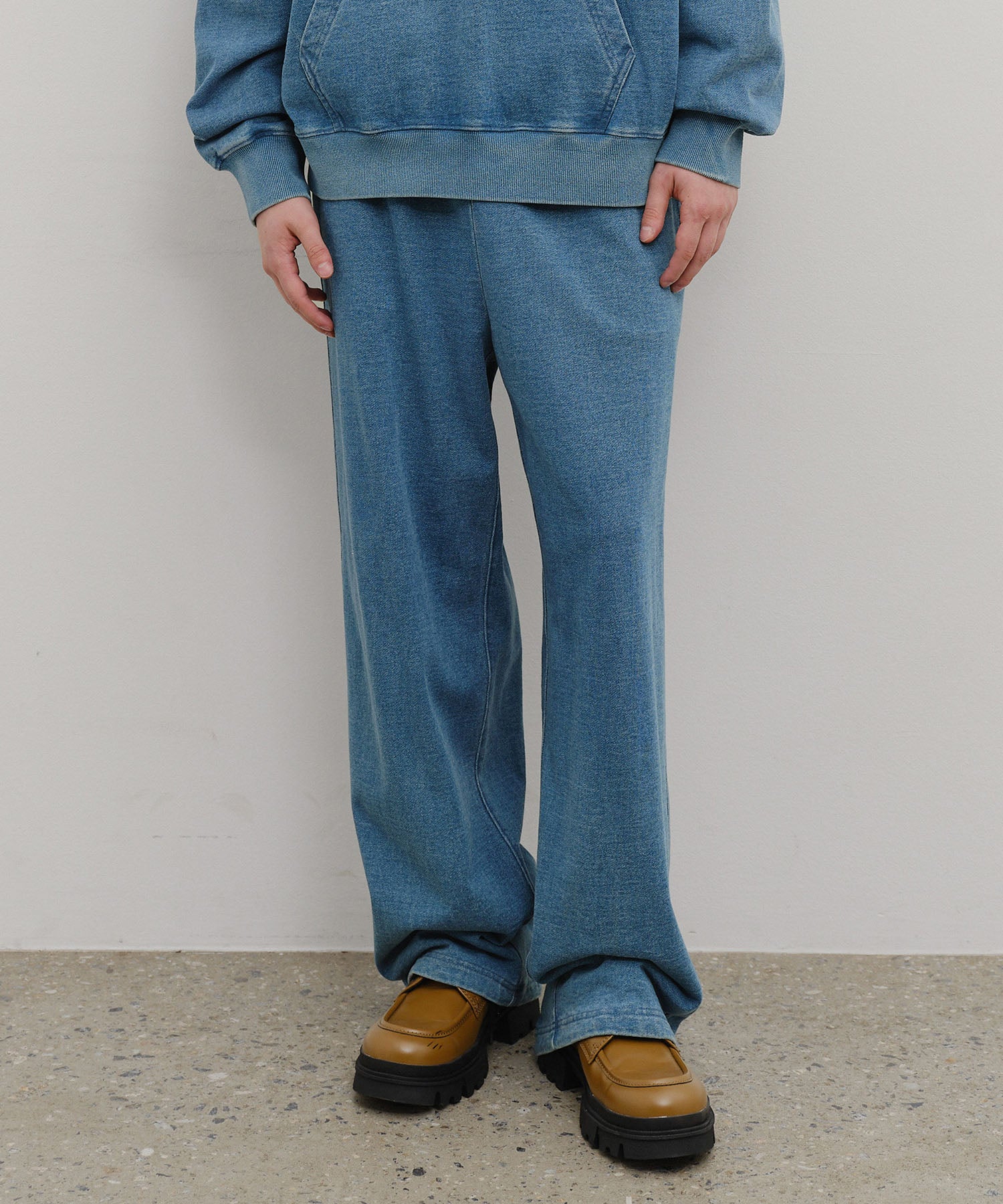 Marithe & Francois Girbaud - Garment Dyed Sweat Pants (Blue) product image 1 | TRAB K-Fashion Australia
