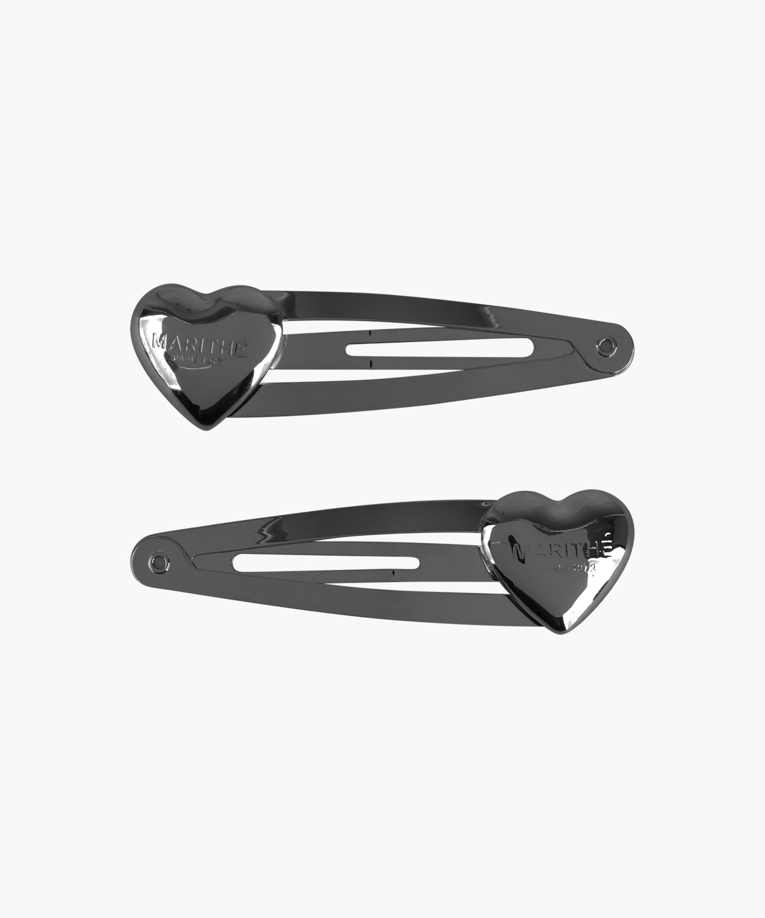 Marithe & Francois Girbaud - Regular Logo Heart Hair Pin 2pack (Black) product image 1 | TRAB K-Fashion Australia