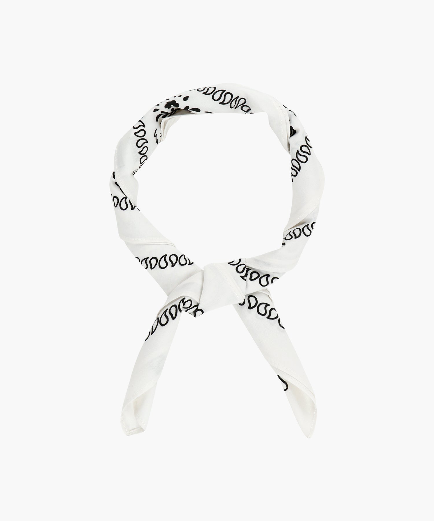 Marithe & Francois Girbaud - Classic Logo Bandana Scarf (White) product image 4 | TRAB K-Fashion Australia