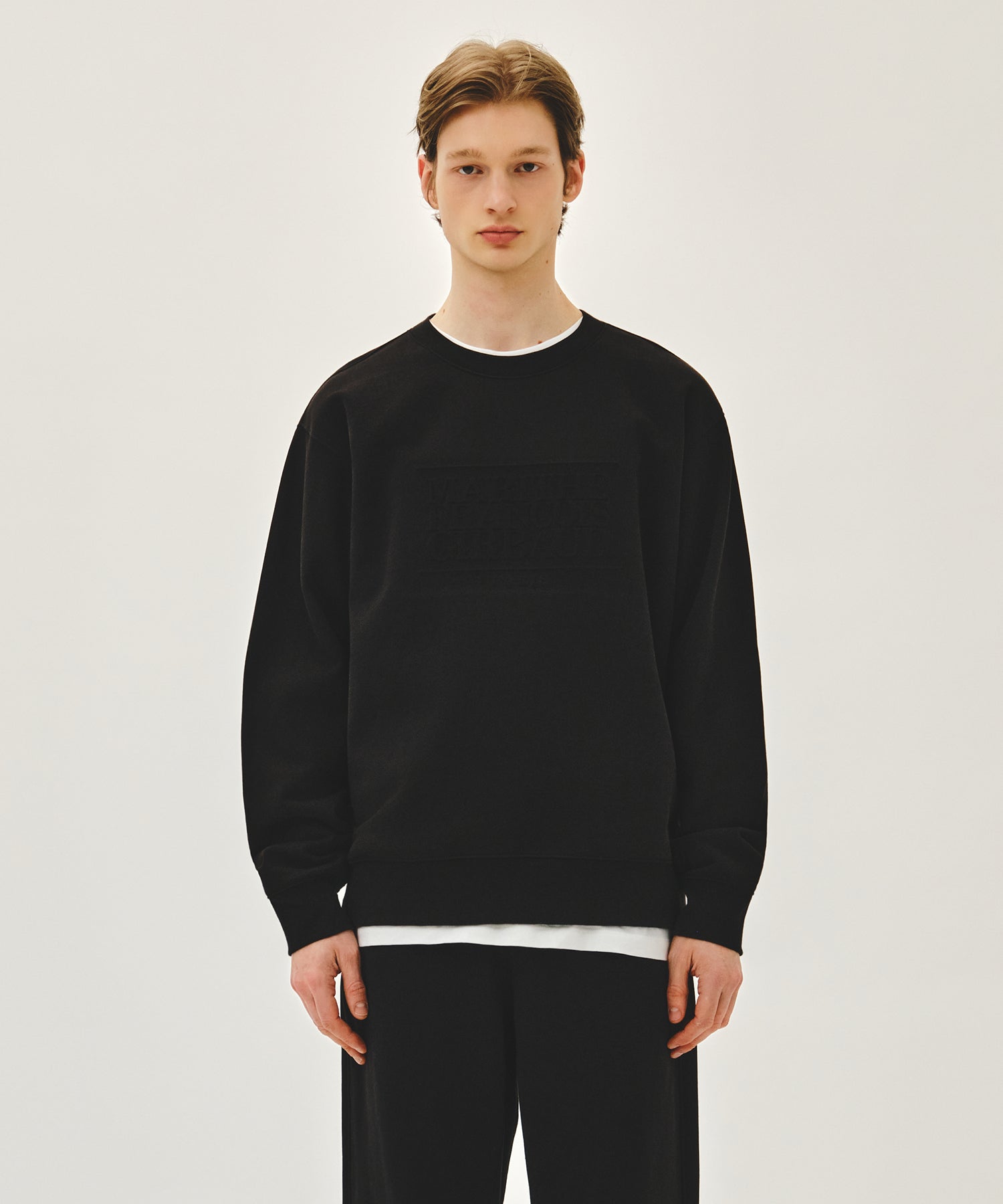 Marithe & Francois Girbaud - Embo Classic Logo Sweatshirt (Black) product image 1 | TRAB K-Fashion Australia