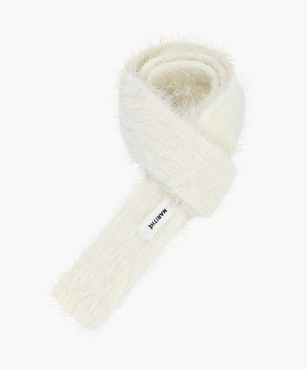 Marithe & Francois Girbaud - Regular Logo Slim Muffler (Ivory) product image 1 | TRAB K-Fashion Australia