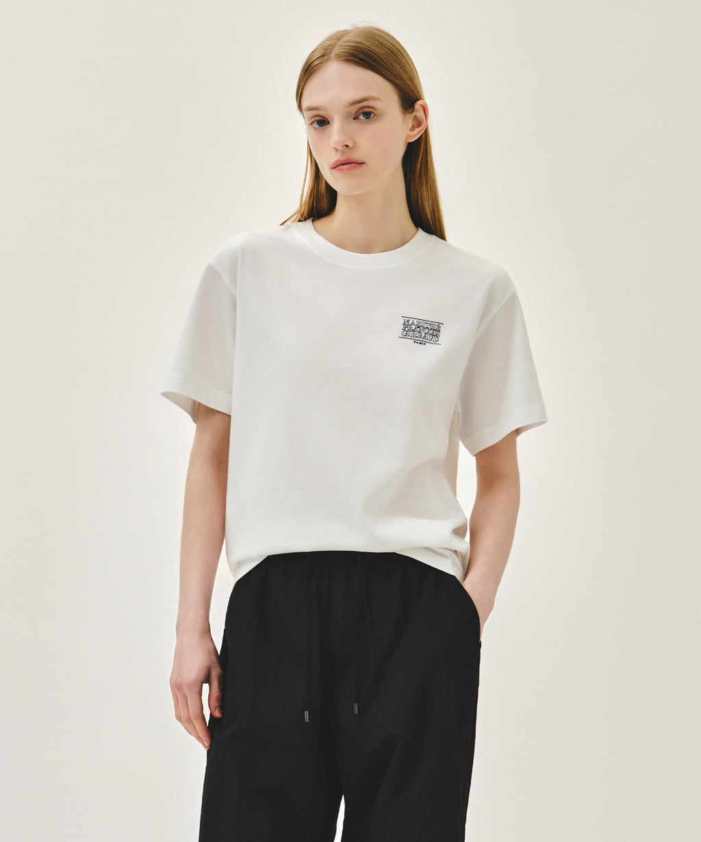 Marithe & Francois Girbaud - Doodle Bear Tee (White/Beige) product image 1 | TRAB K-Fashion Australia