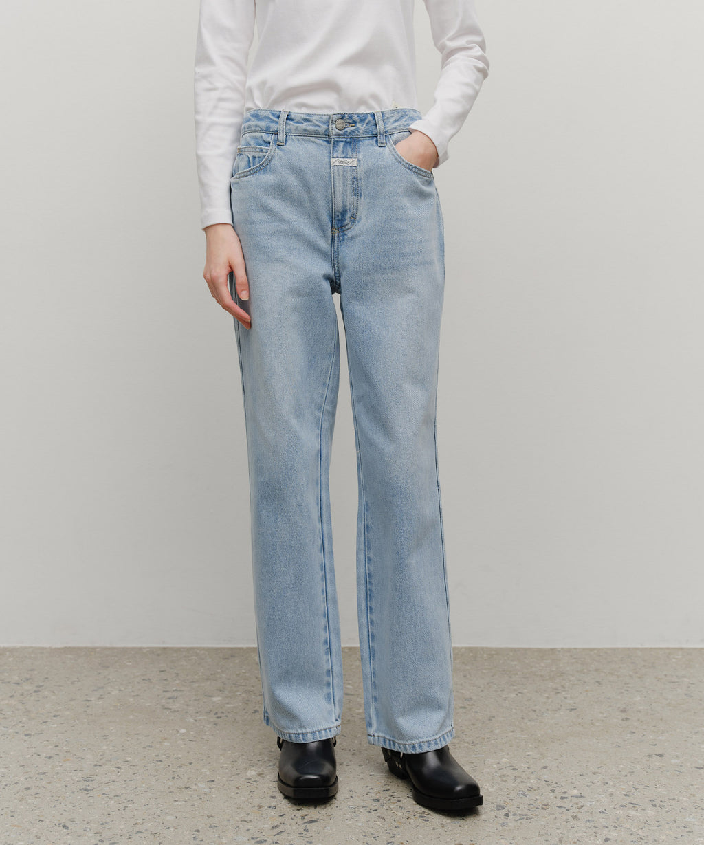 Marithe & Francois Girbaud - High Straight Denim Pants (Light Blue) product image 1 | TRAB K-Fashion Australia
