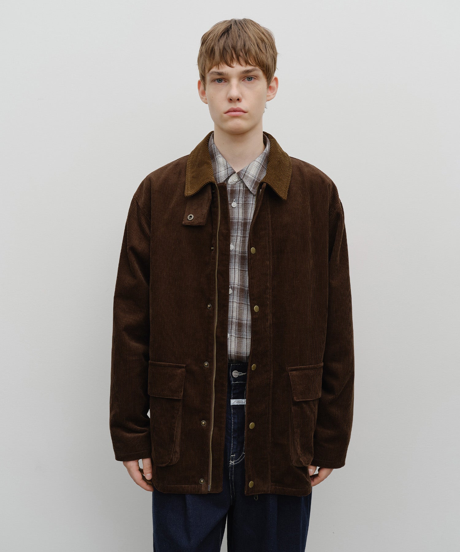 Marithe & Francois Girbaud - Corduroy Hunting Jacket (Brown) product image 1 | TRAB K-Fashion Australia