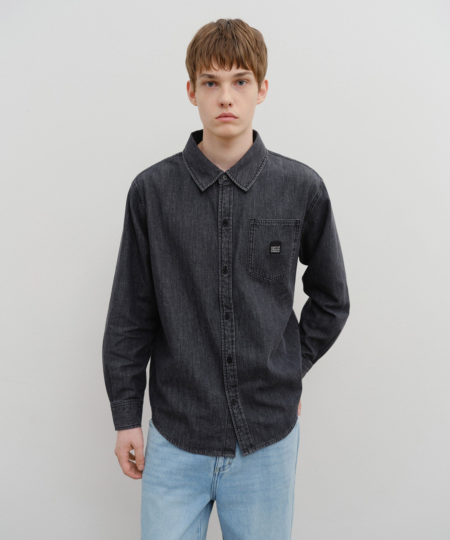 Marithe & Francois Girbaud - Logo Denim Shirt (Black) product image 1 | TRAB K-Fashion Australia