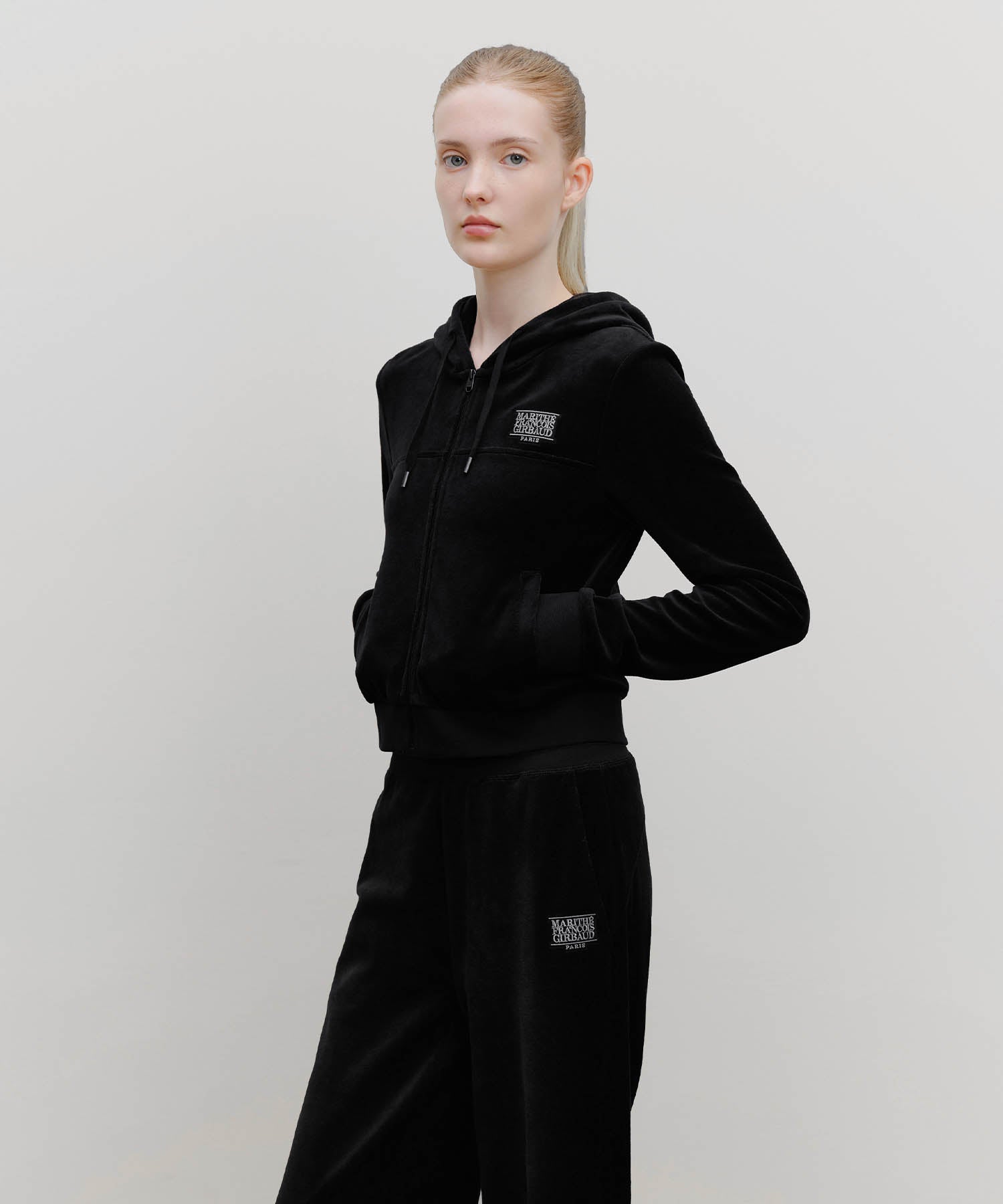 Marithe & Francois Girbaud - Marithe Sport W Velvet Jacket (Black) product image 1 | TRAB K-Fashion Australia