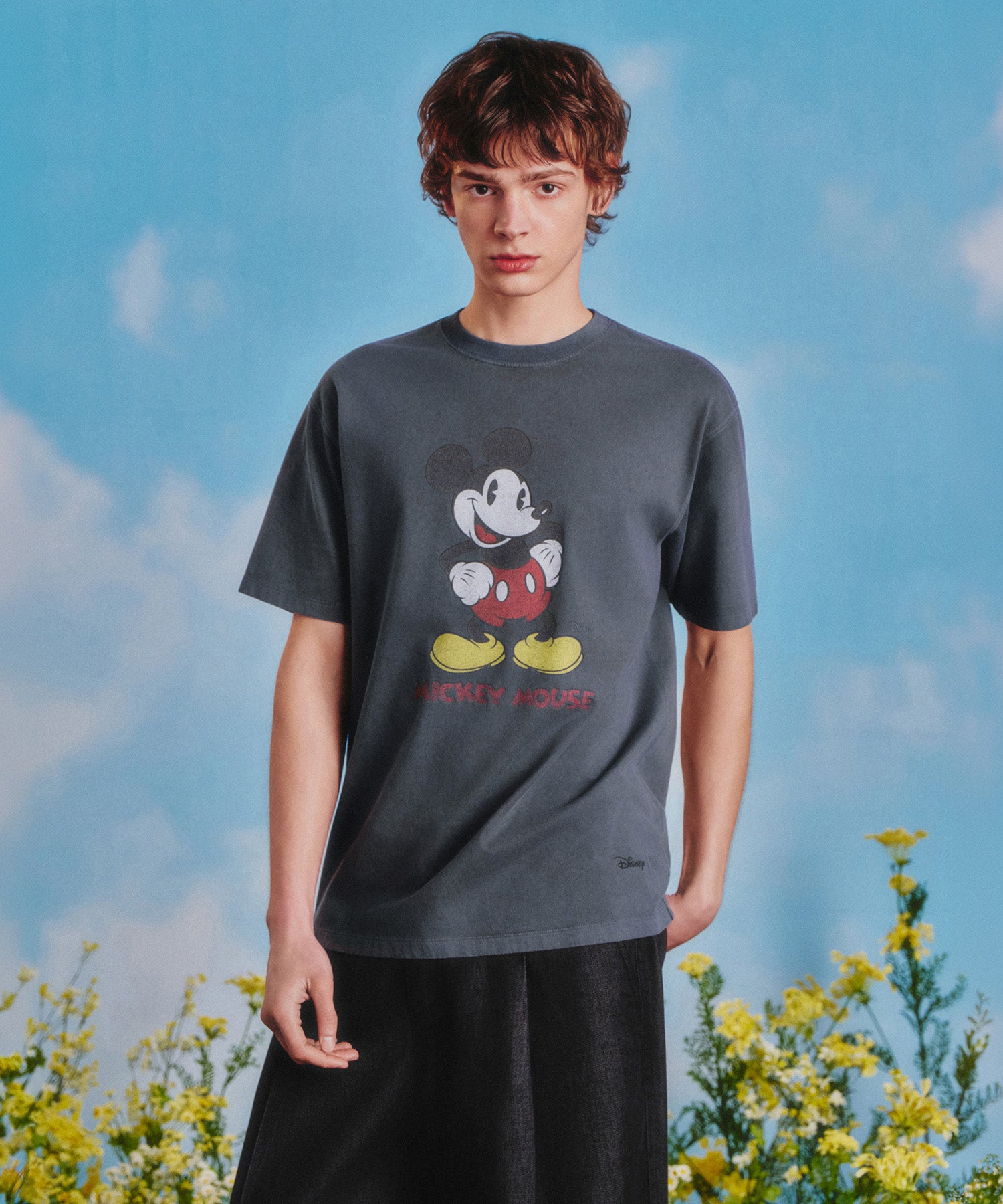 Marithe & Francois Girbaud - Mickey_vintage Washed Tee (Charcoal) product image 1 | TRAB K-Fashion Australia