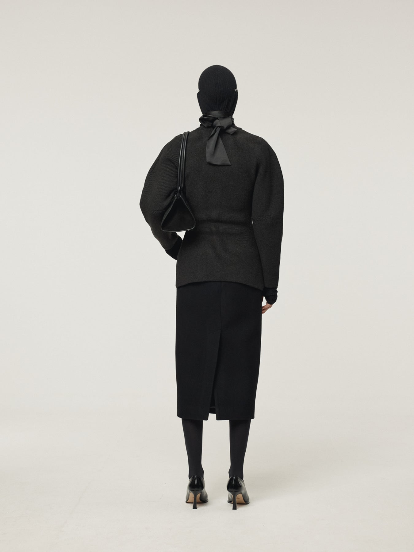 Recto - Volume Sleeve Structured Knit Top (Charcoal Grey) product image 4 | TRAB K-Fashion Australia