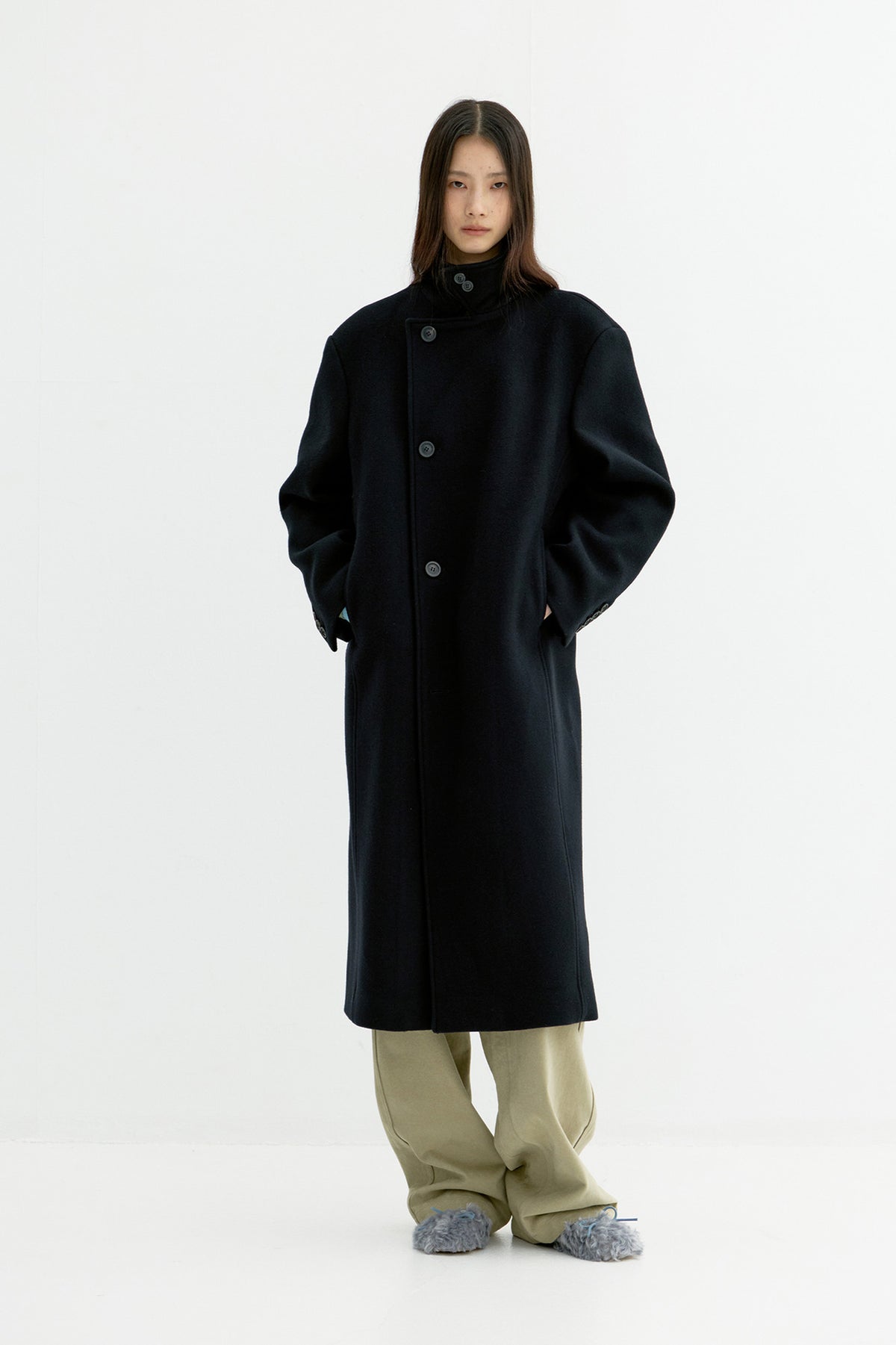 Coor - Wrap Front Coat (Black) product image 2 | TRAB K-Fashion Australia