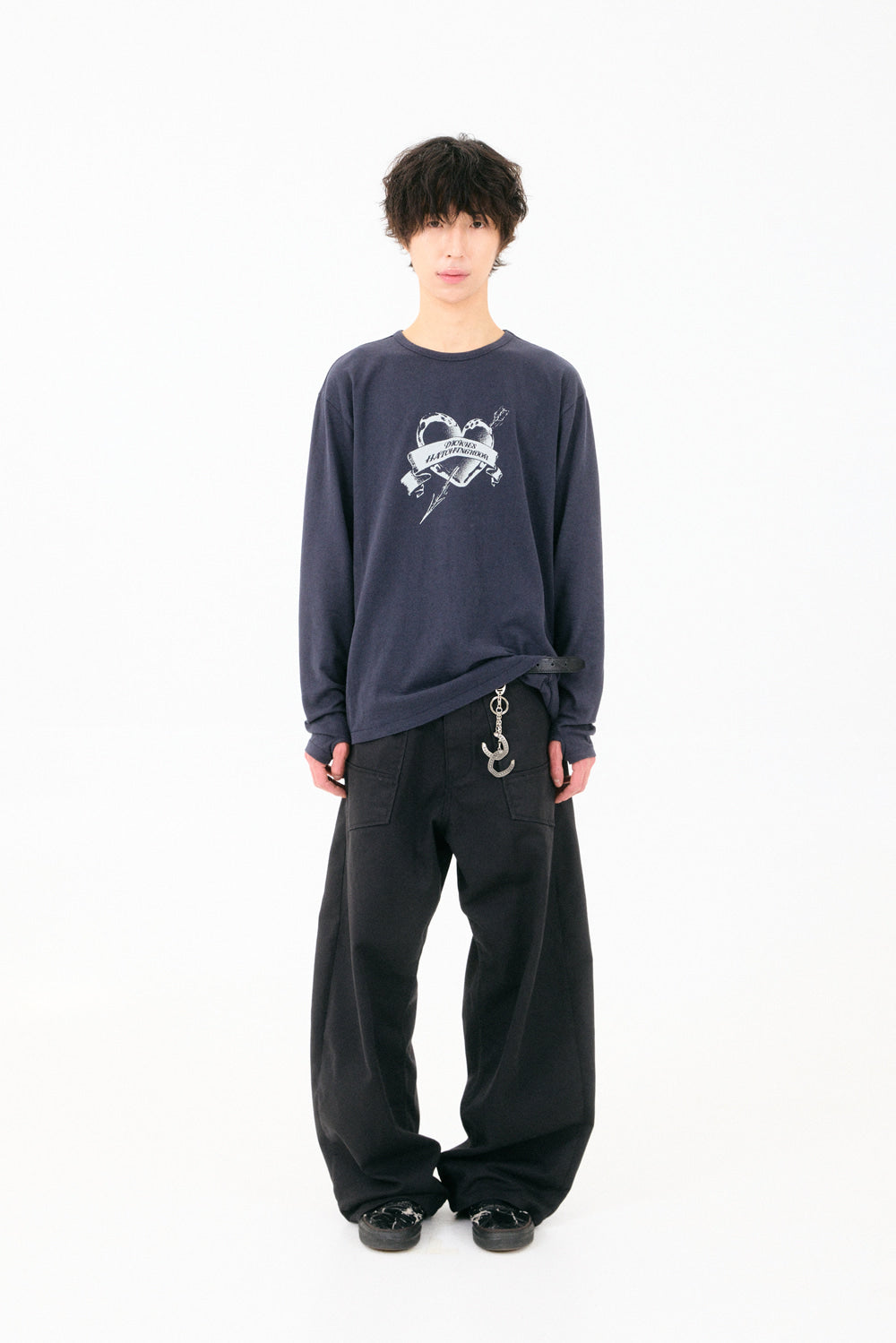 Hatchingroom - Wide Curve Carpenter Pants (Black) product image 7 | TRAB K-Fashion Australia