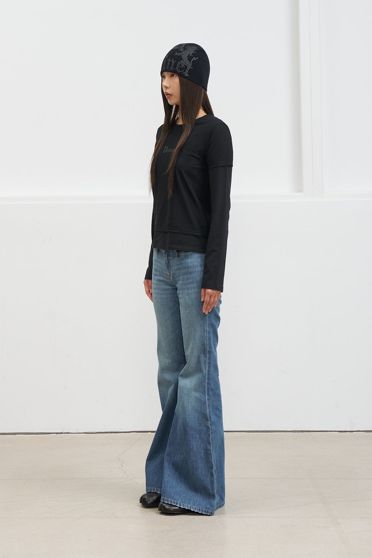 Deinet - See-Through Layered Long Sleeve (Black) product image 2 | TRAB K-Fashion Australia