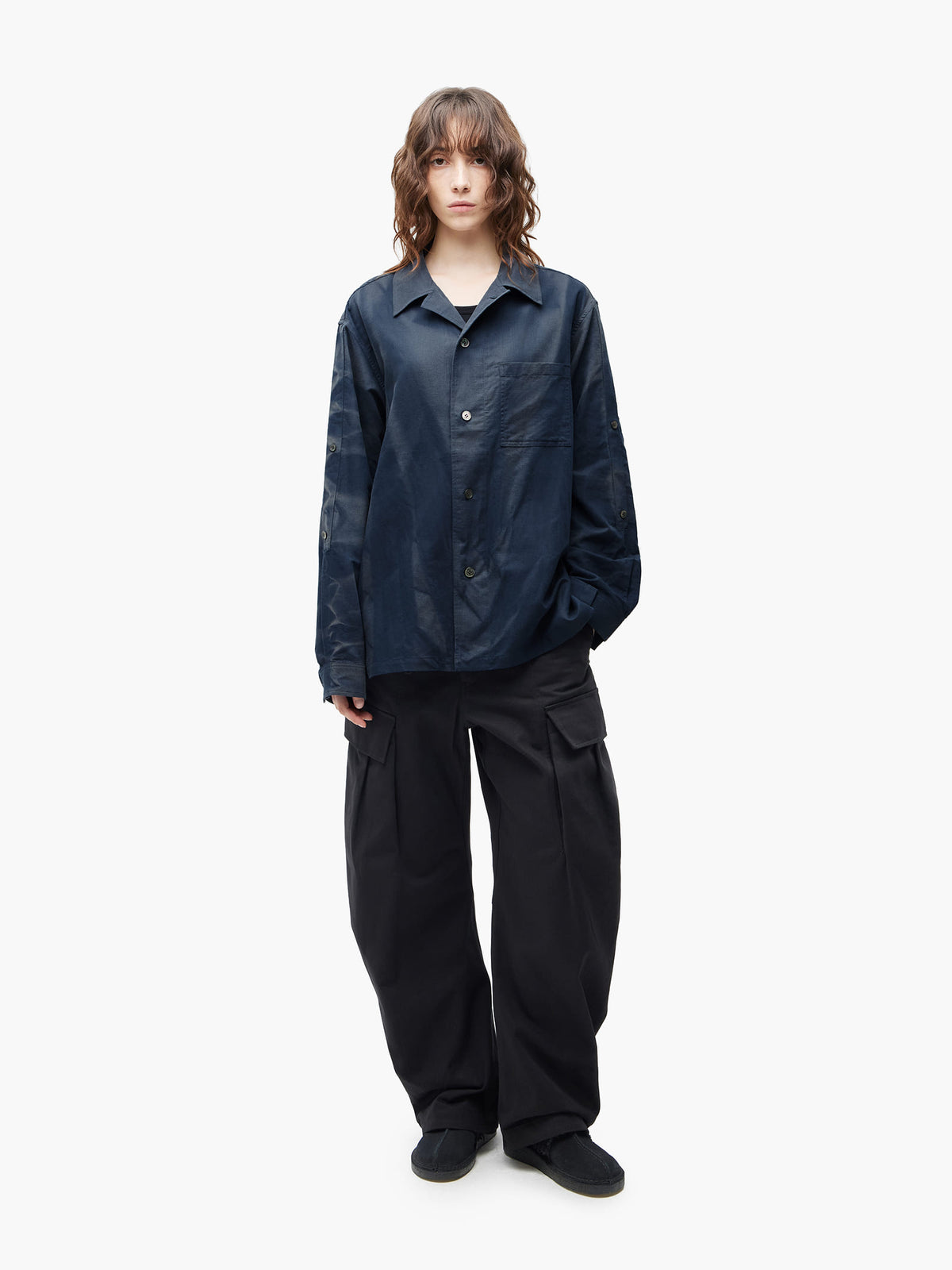 Jiyong Kim - Sun-Bleached Strap Shirt (Blue) product image 3 | TRAB K-Fashion Australia