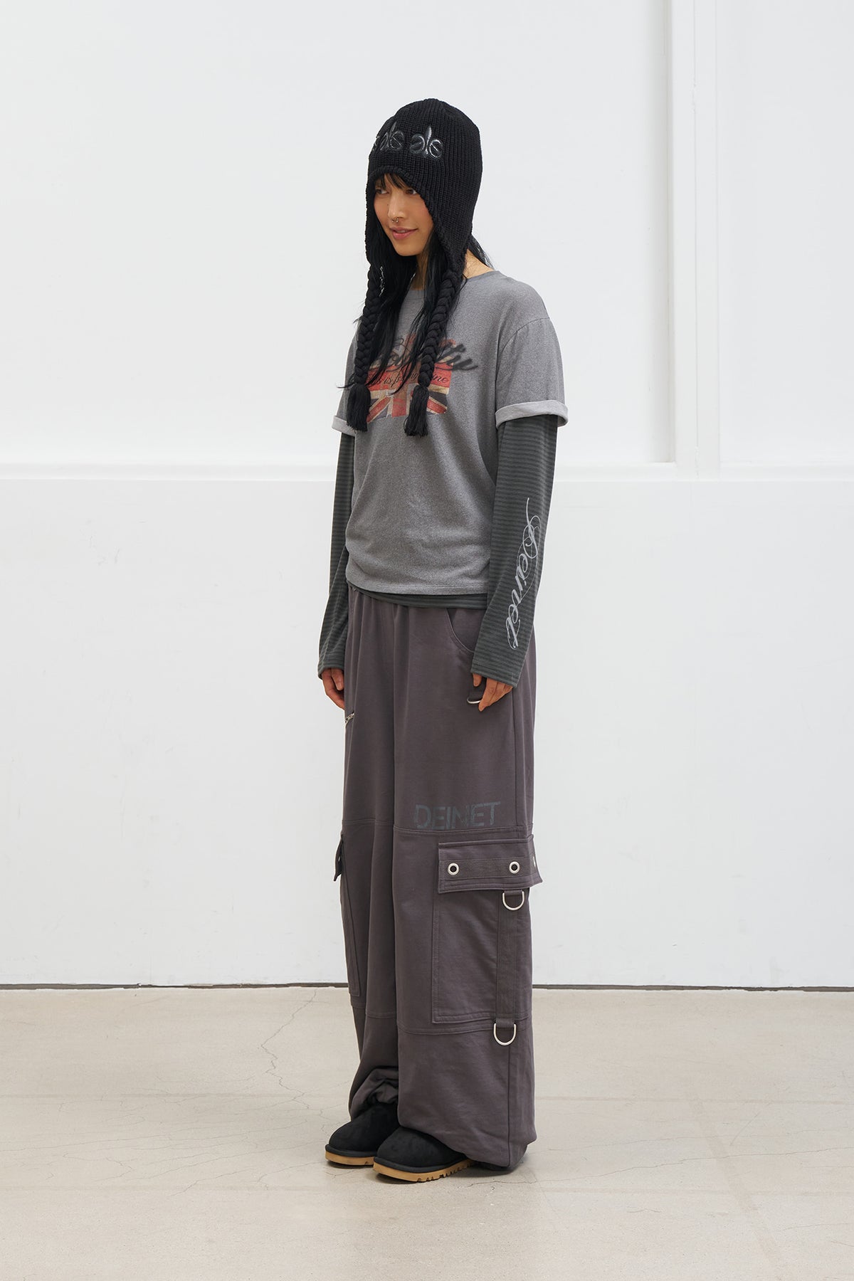 Deinet - Layered Vintage Long Sleeve (Charcoal) product image 4 | TRAB K-Fashion Australia
