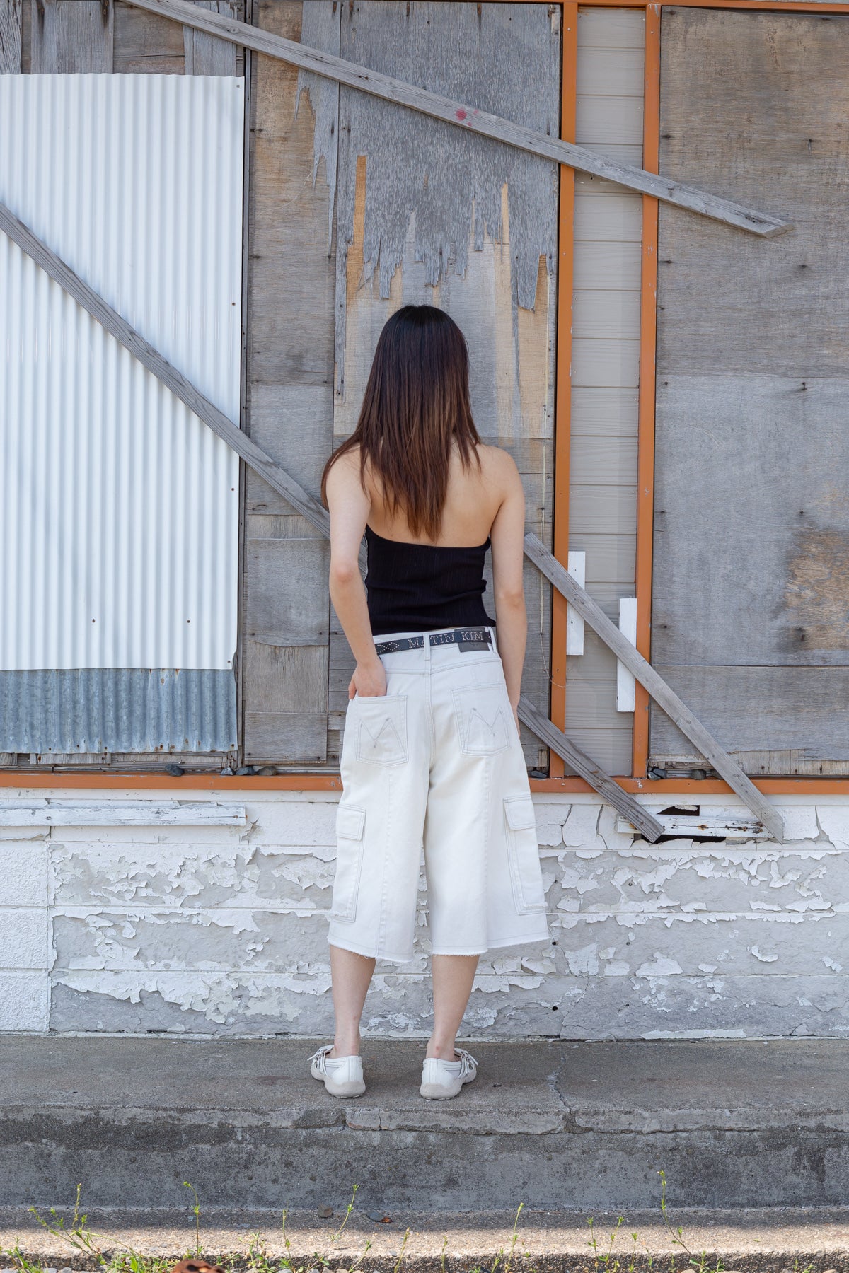 Matin Kim - Layered Button Halter Neck Top (Black) product image 8 | TRAB K-Fashion Australia