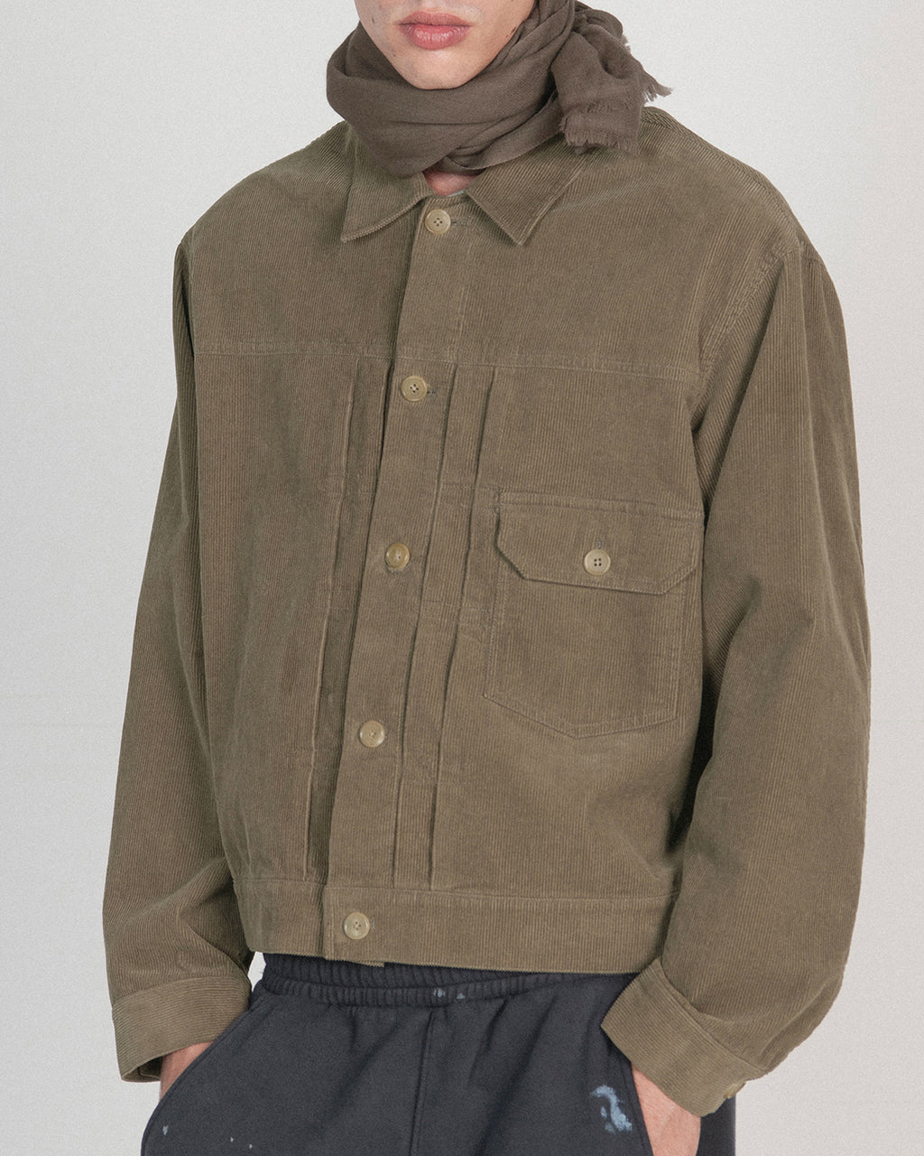 Brownyard - Washed Corduroy Trucker Jacket (Mocha) product image 1 | TRAB K-Fashion Australia