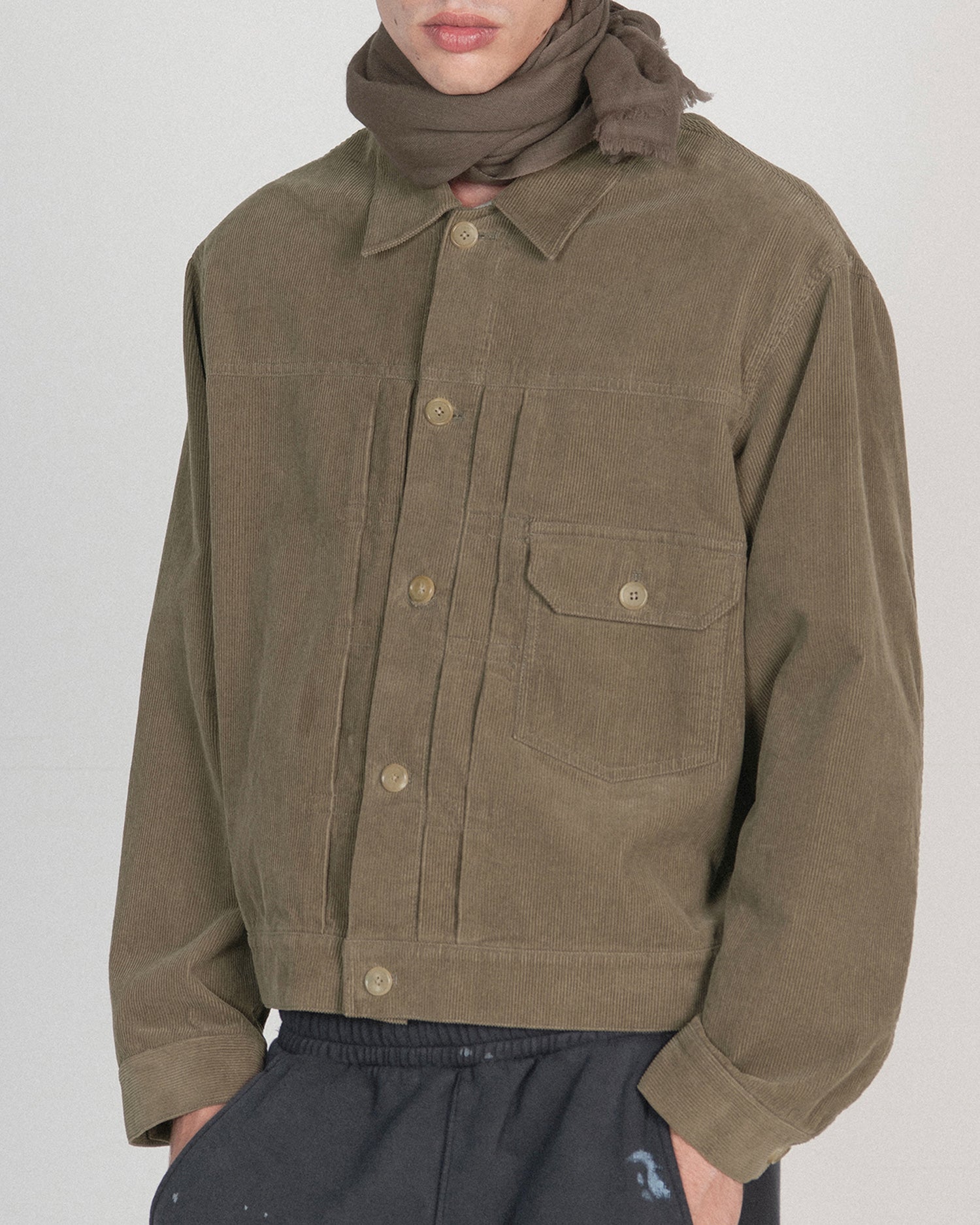 Brownyard - Washed Corduroy Trucker Jacket (Mocha) product image 1 | TRAB K-Fashion Australia