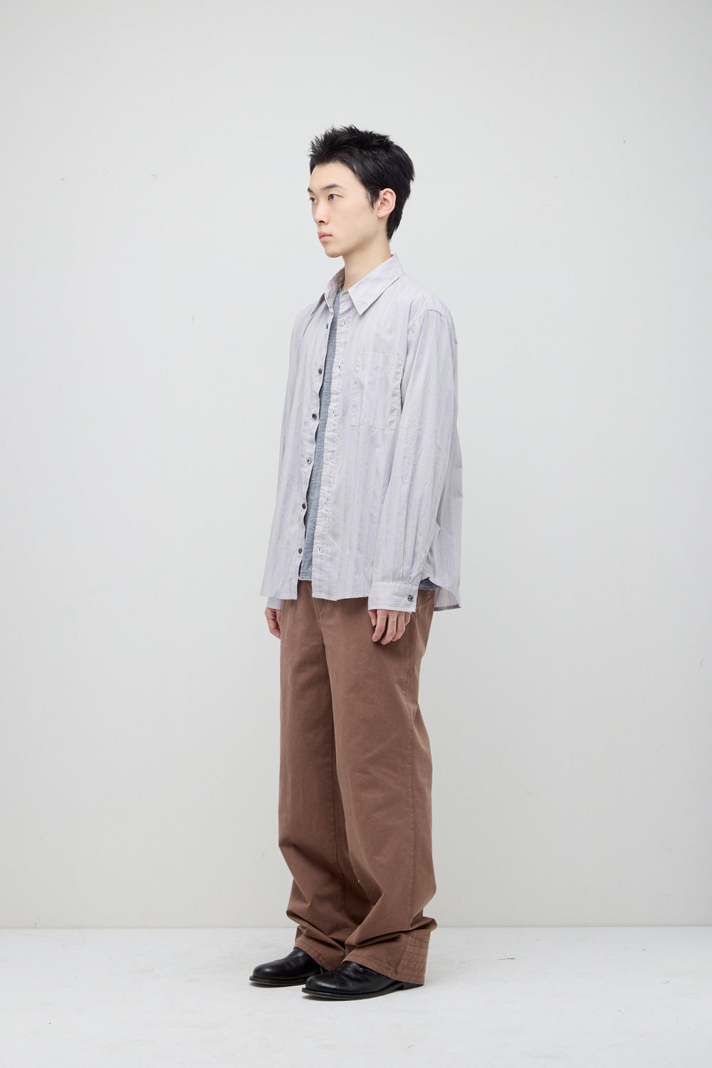 Hatchingroom - Museum Shirt Pajama Stripe (Purple Grey) product image 5 | TRAB K-Fashion Australia