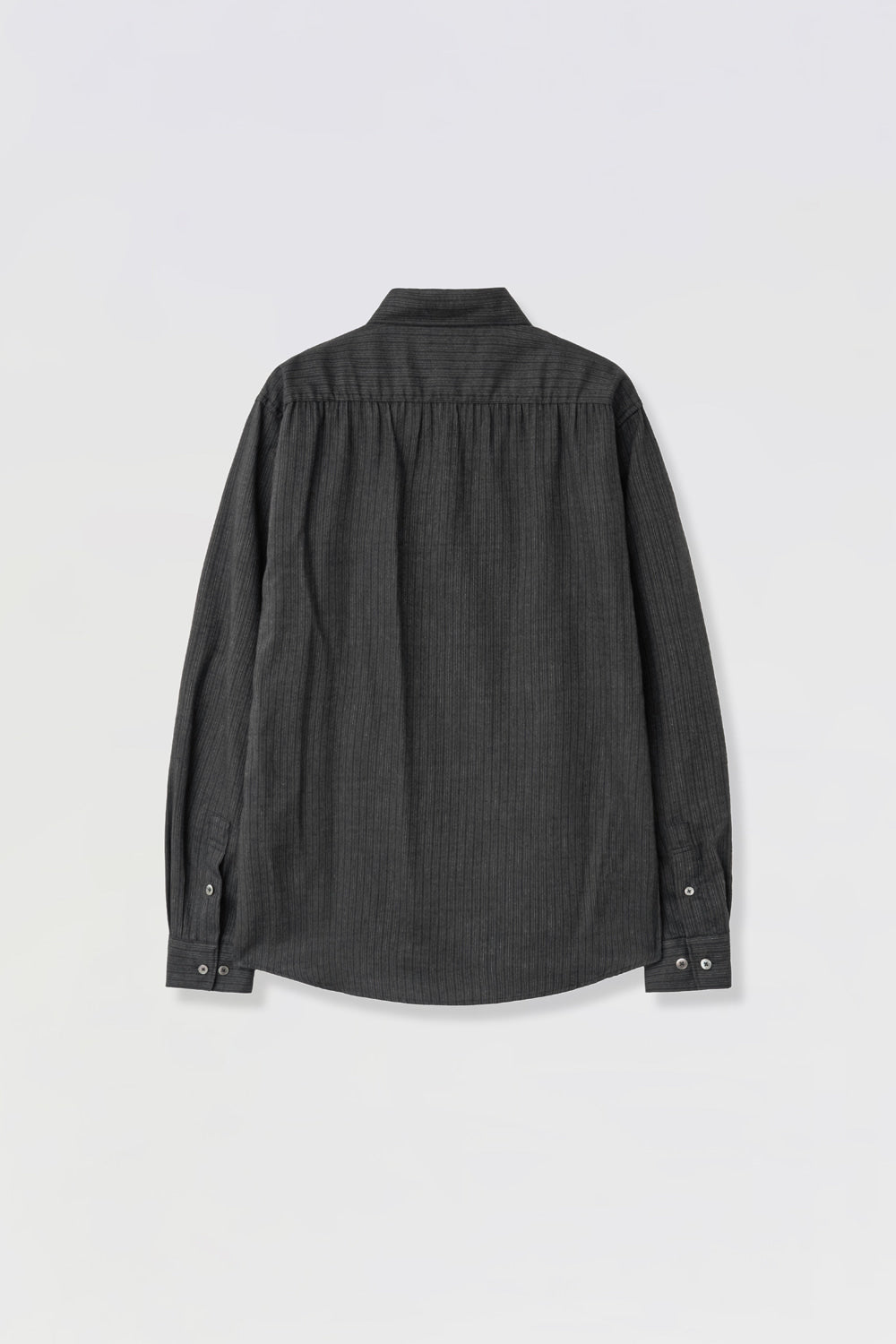 Hatchingroom - Shirring Shirt Vintage Stripe (Charcoal) product image 2 | TRAB K-Fashion Australia
